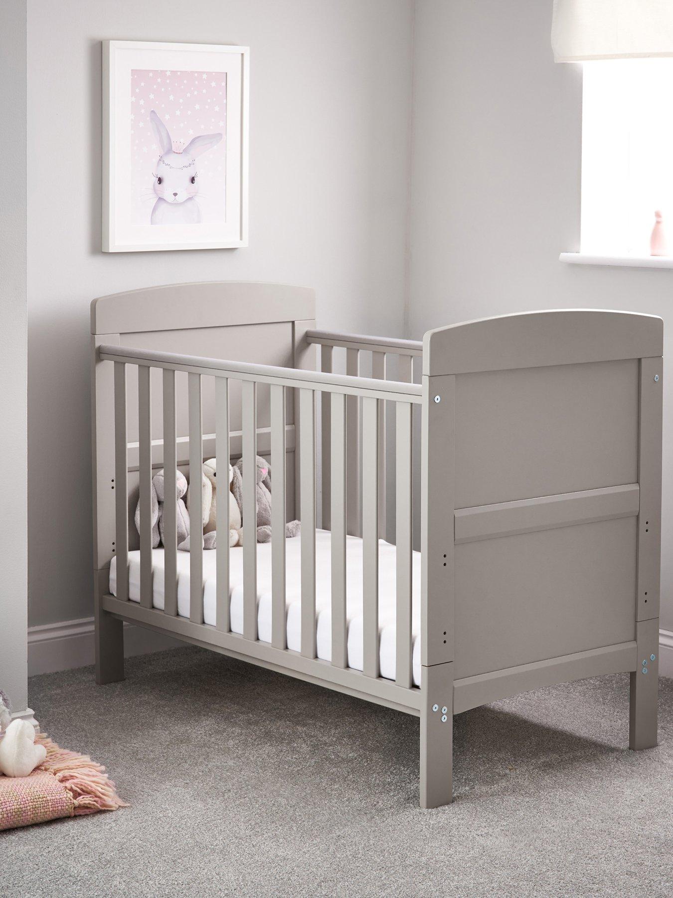Image 1 of 7 of Obaby Grace Mini Cot Bed - Warm Grey