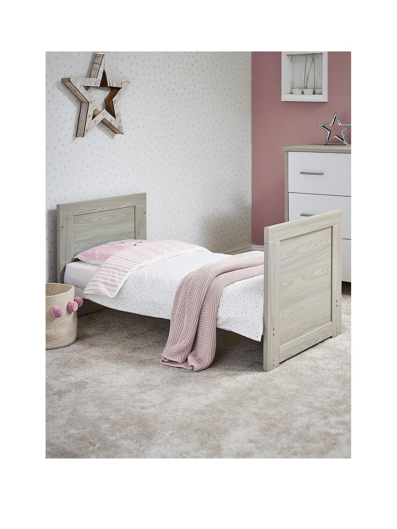 Image 2 of 7 of Obaby Nika Mini 3-Piece Room Set - Grey Wash/White