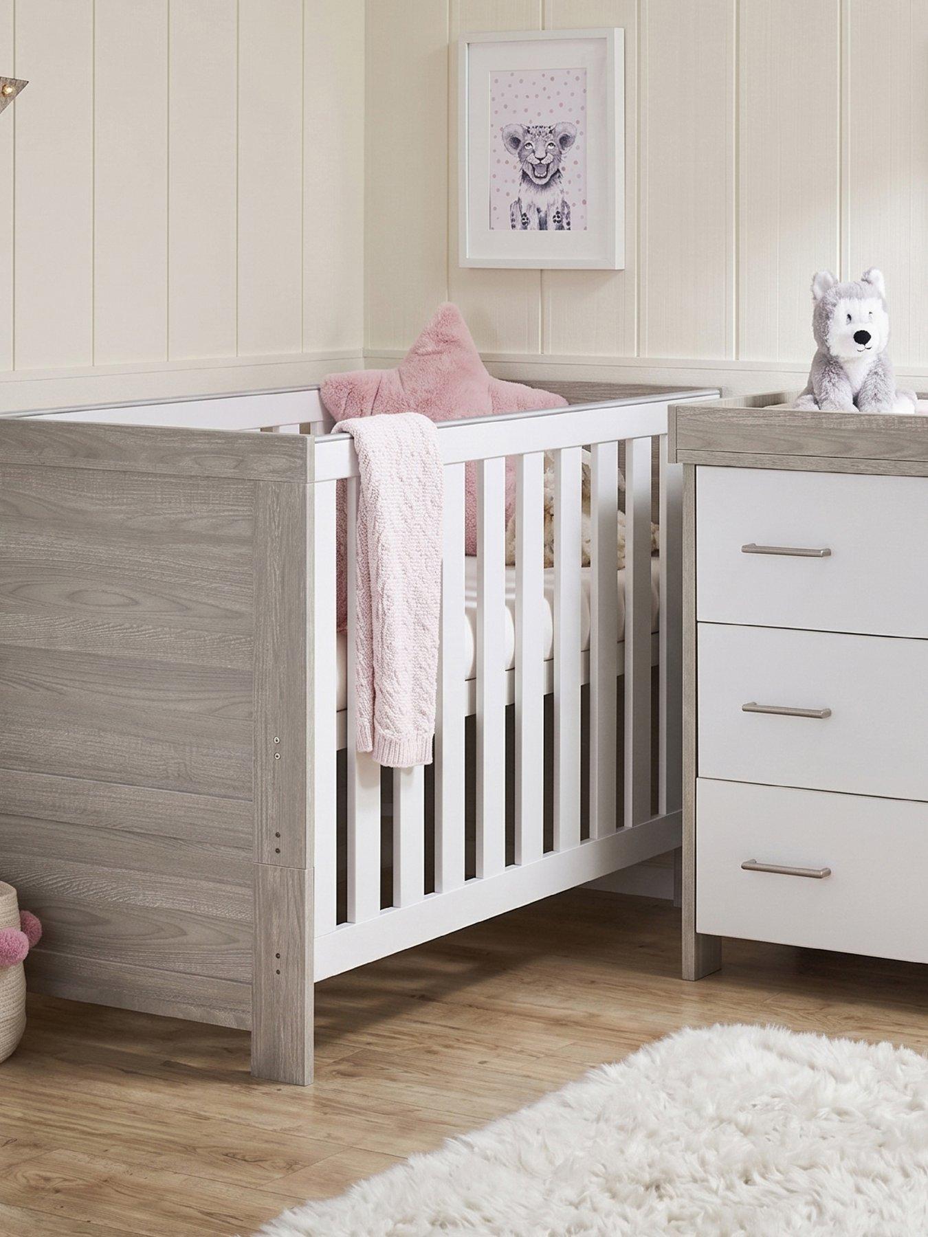Image 1 of 7 of Obaby Nika 2 Piece Room Set - Grey Wash/White