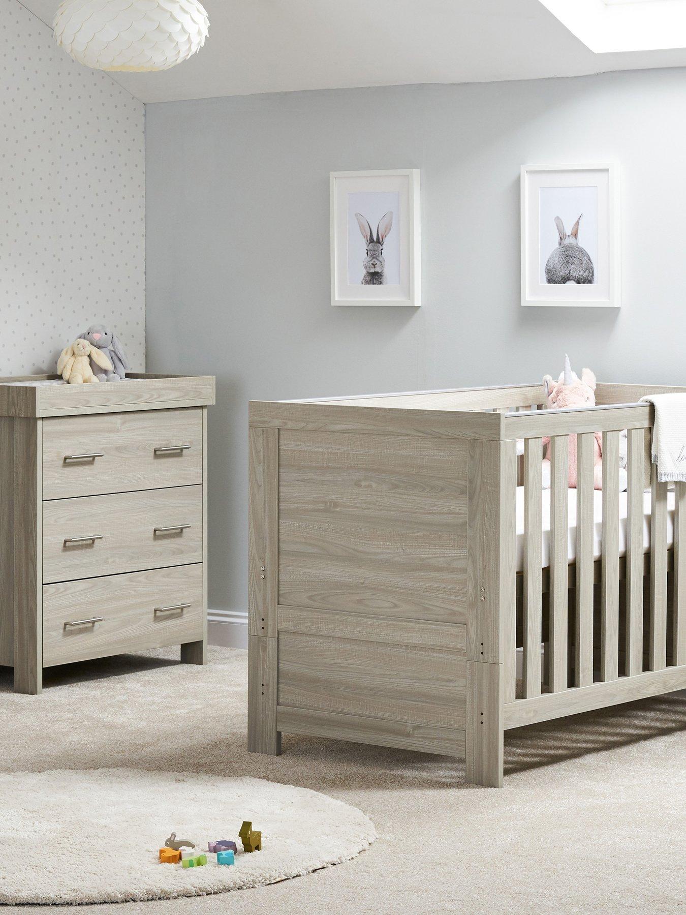 Image of Obaby Nika 2 Piece Room Set - Grey Wash