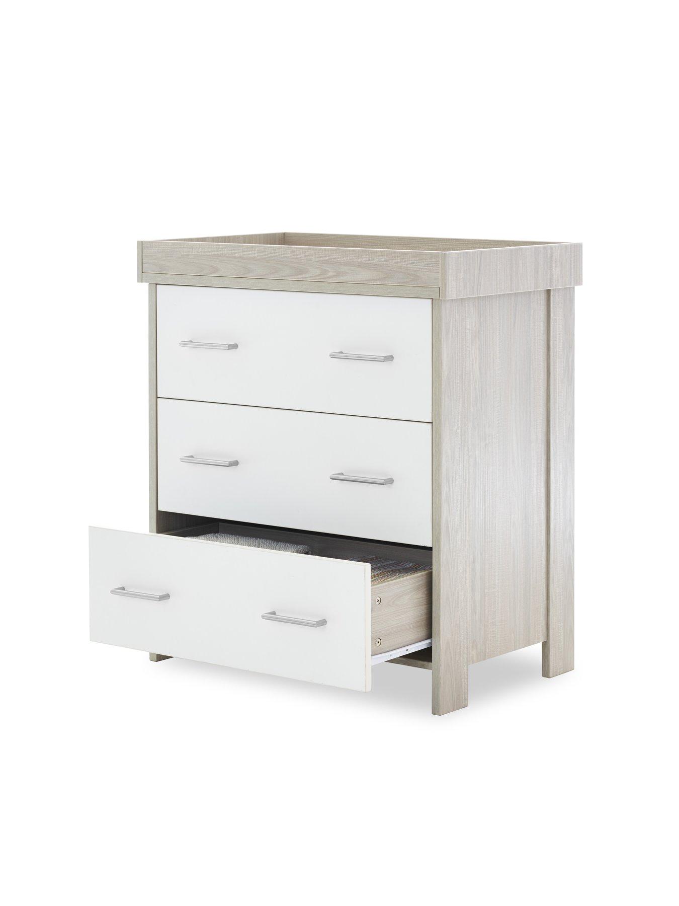 Image 6 of 7 of Obaby Nika 3-Piece Room Set - Grey Wash/White