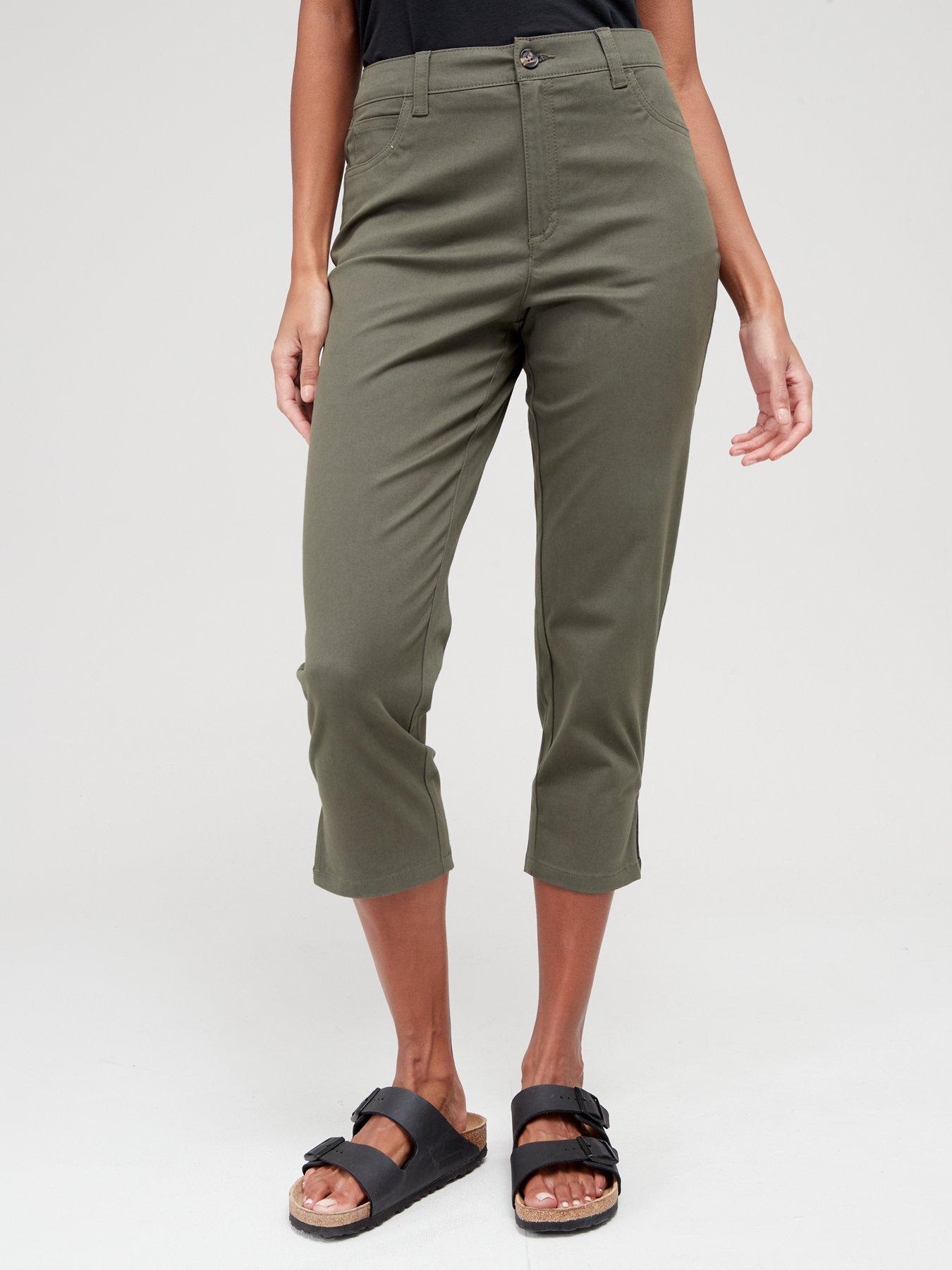 Slacks and Chinos Capri and cropped trousers DSquared² Cotton Cropped Trousers in Sand Natural Womens Clothing Trousers 