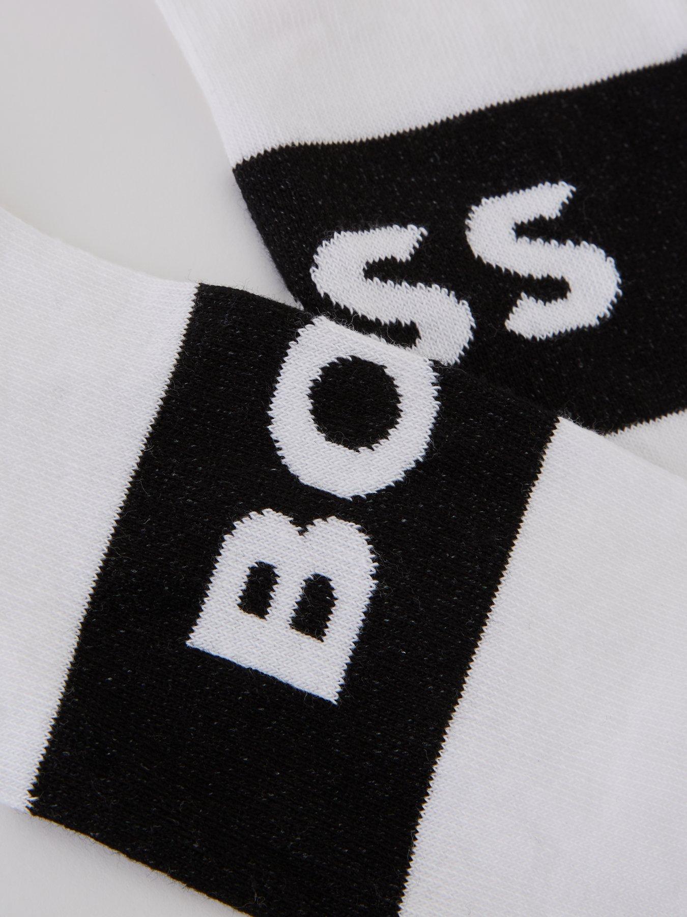 Image 2 of 3 of BOSS 2 Pack Trainer Liner Logo Socks - White