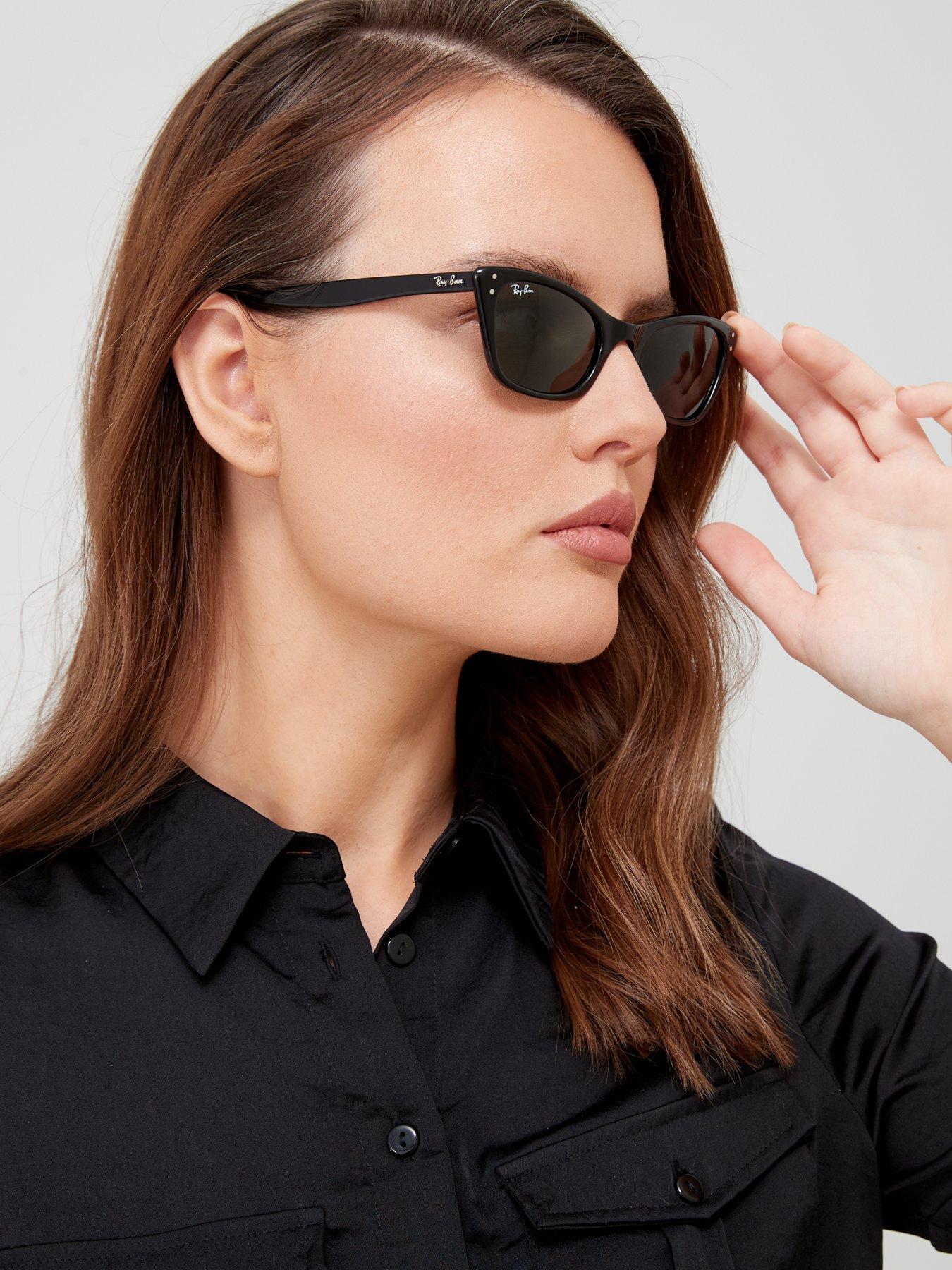 Ray-Ban Lady Burbank Cat Eye Sunglasses - Black