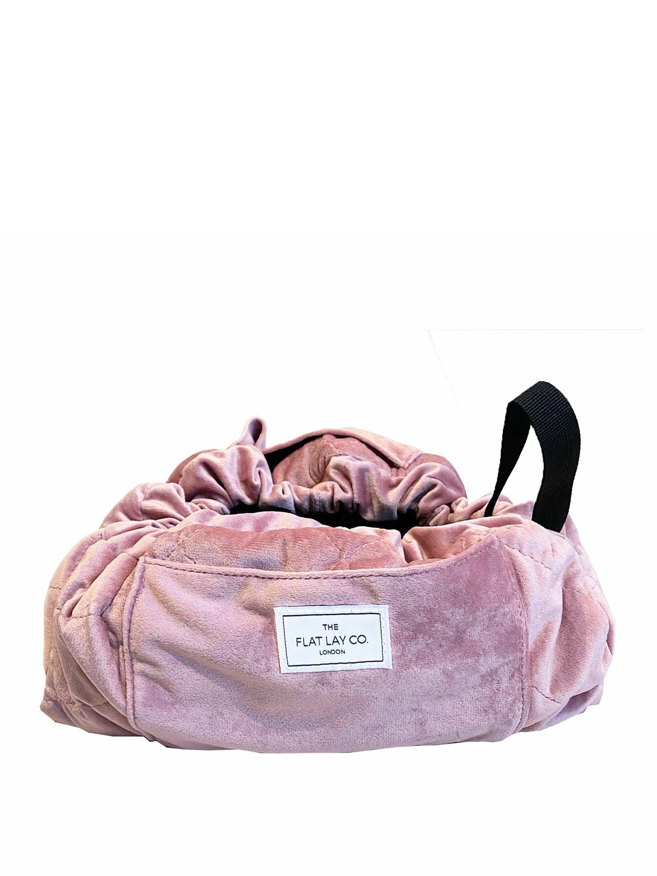 the-flat-lay-co-the-flat-lay-co-pink-velvet-open-flat-makeup-bagstillFront