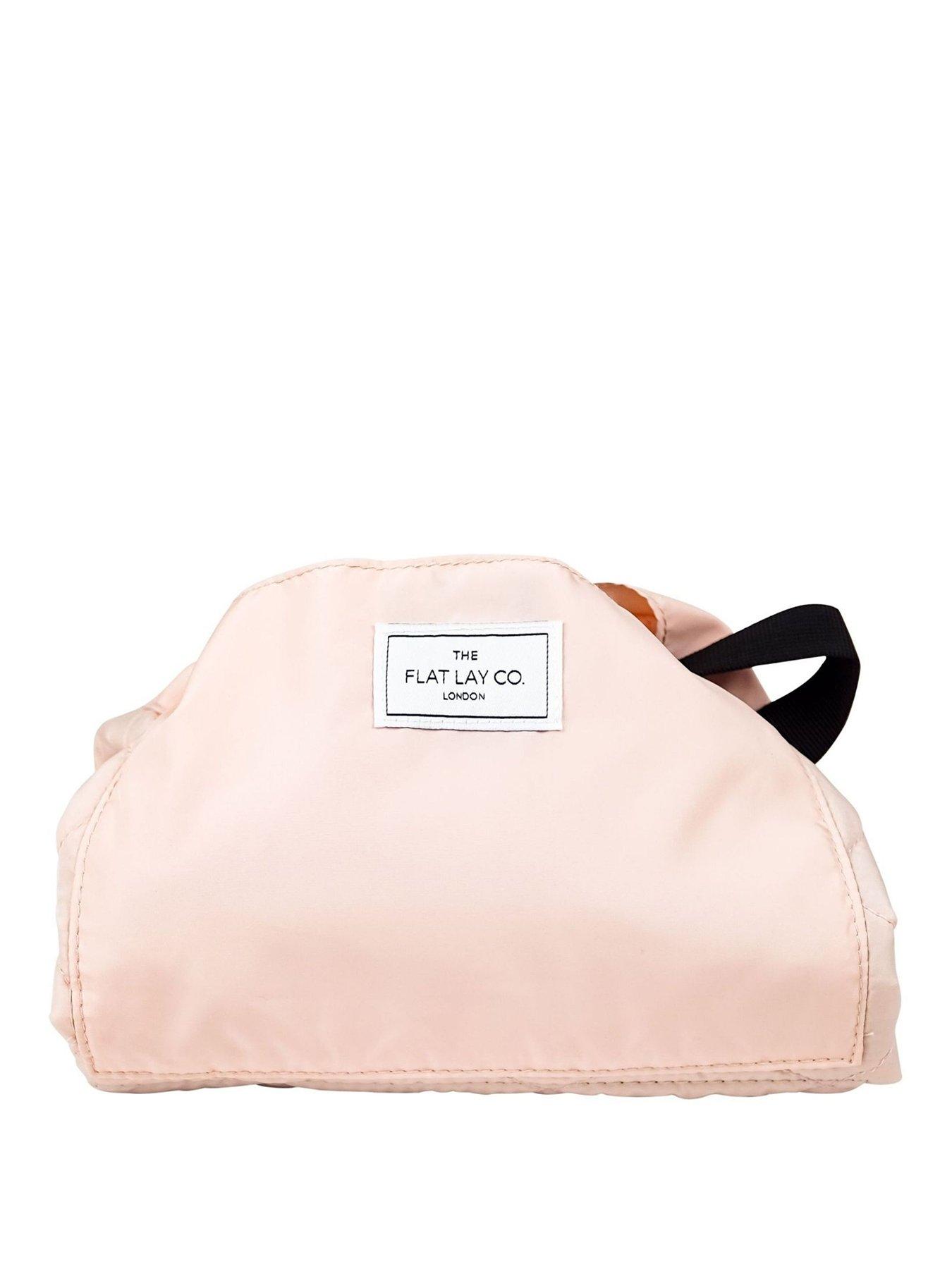 Image 1 of 3 of The Flat Lay Co. The Flat Lay Co. Blush Pink Open Flat Makeup Bag