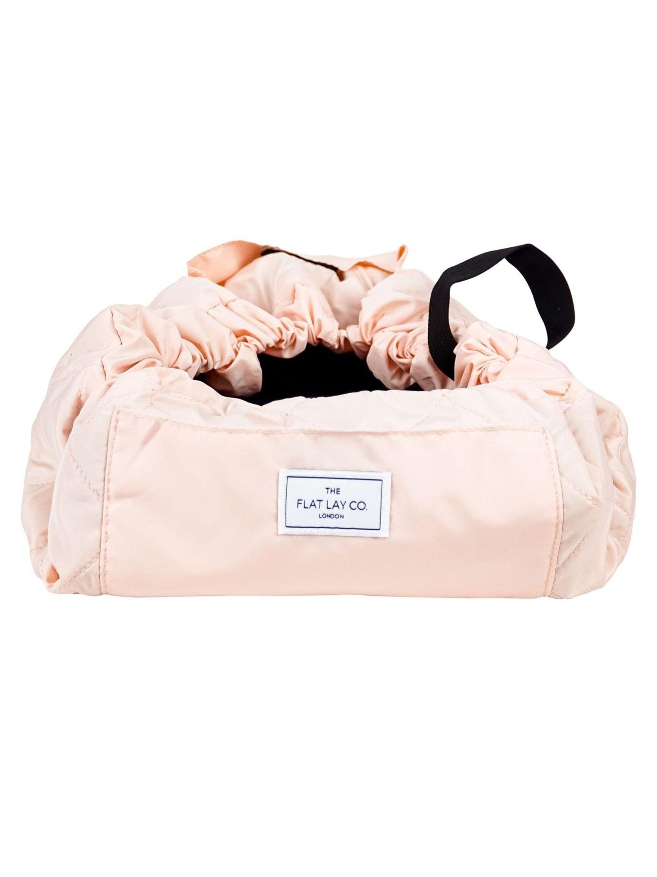Image 2 of 3 of The Flat Lay Co. The Flat Lay Co. Blush Pink Open Flat Makeup Bag