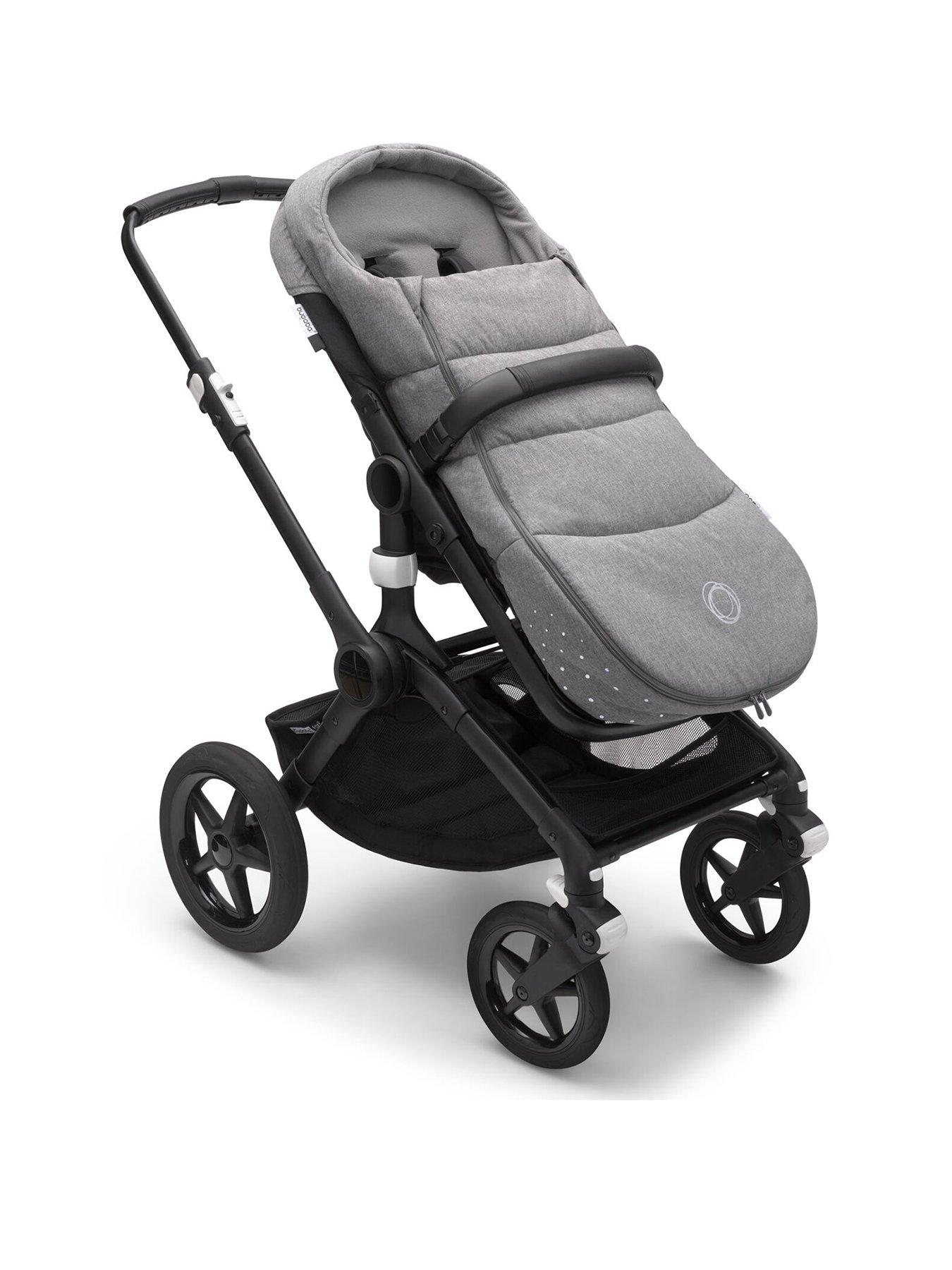 bugaboo-footmuff-grey-melangestillFront