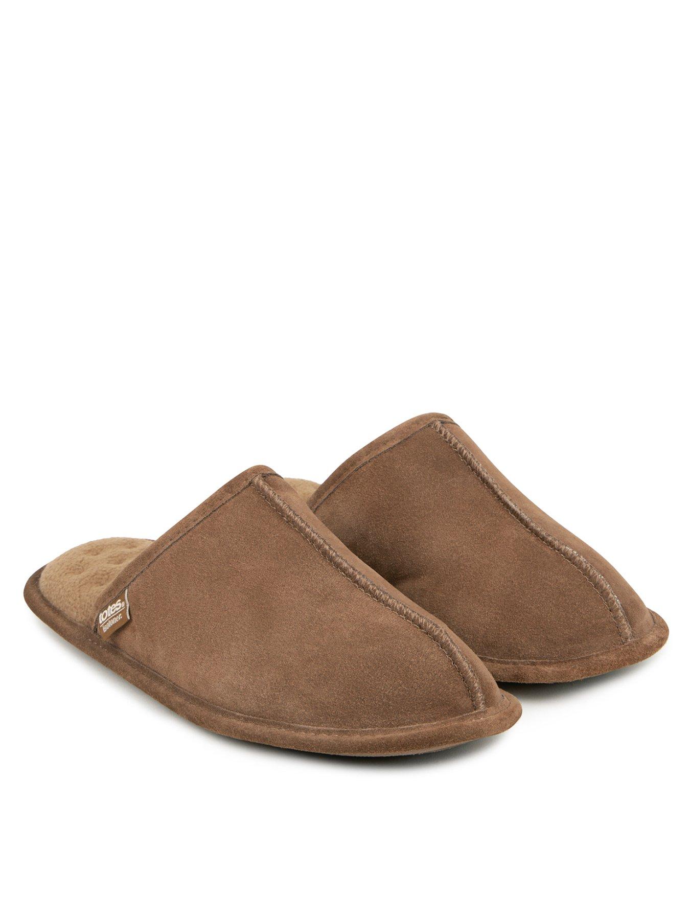 totes-isotoner-suede-mule-tan