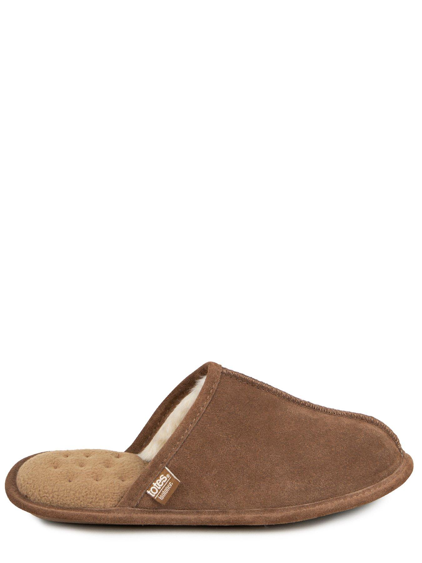 totes-isotoner-suede-mule-tanback