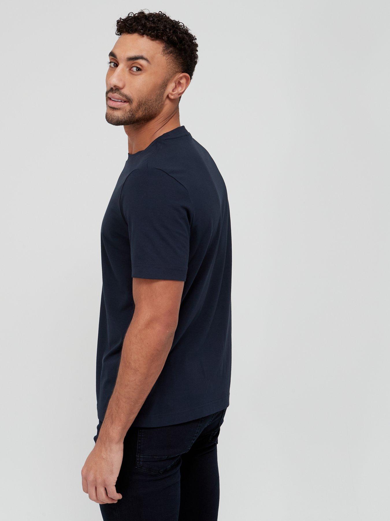 boss-relaxed-fit-centre-logo-t-shirt-dark-bluestillFront