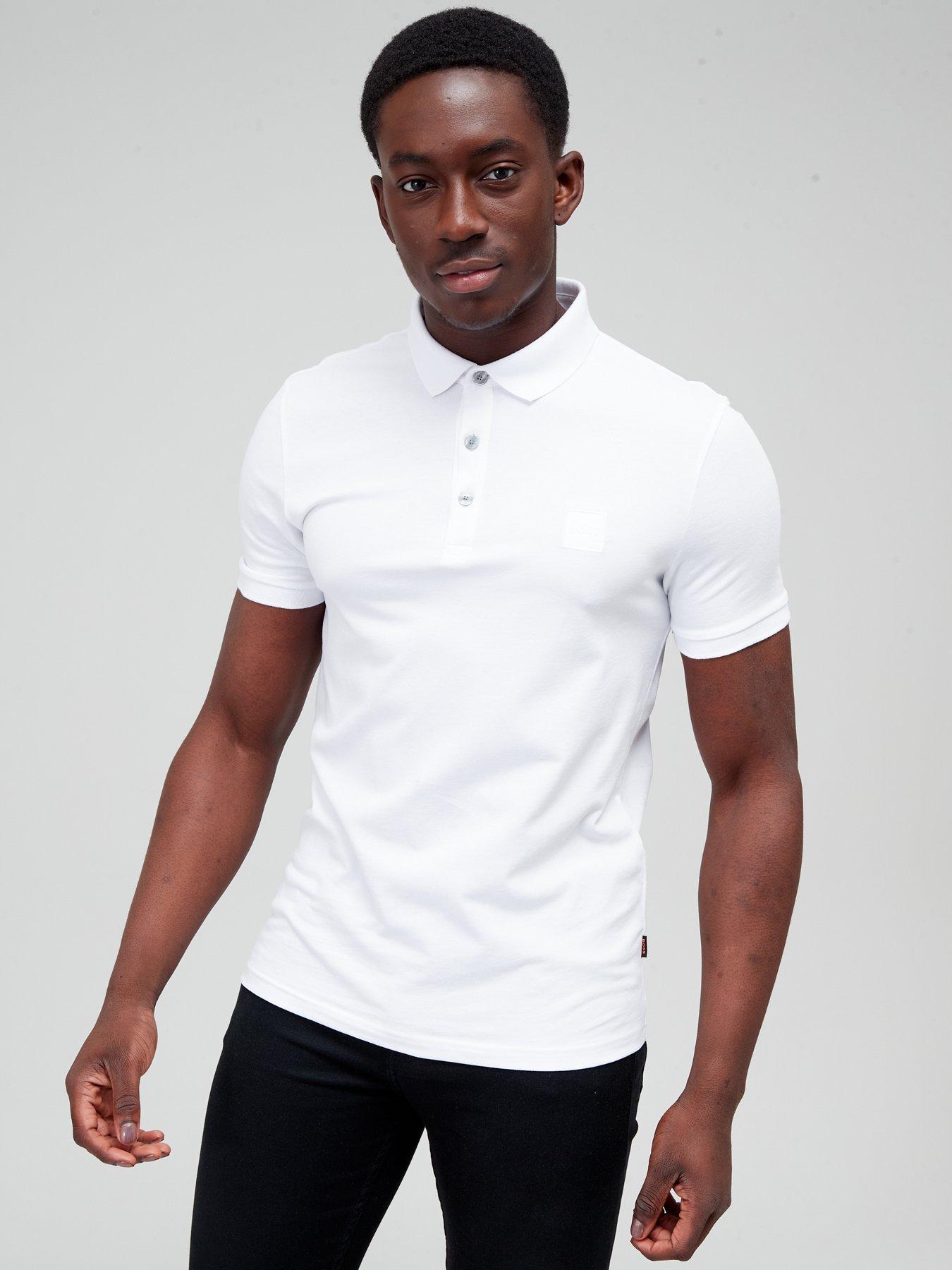 BOSS Passenger Slim Fit Polo Shirt White Very Ireland