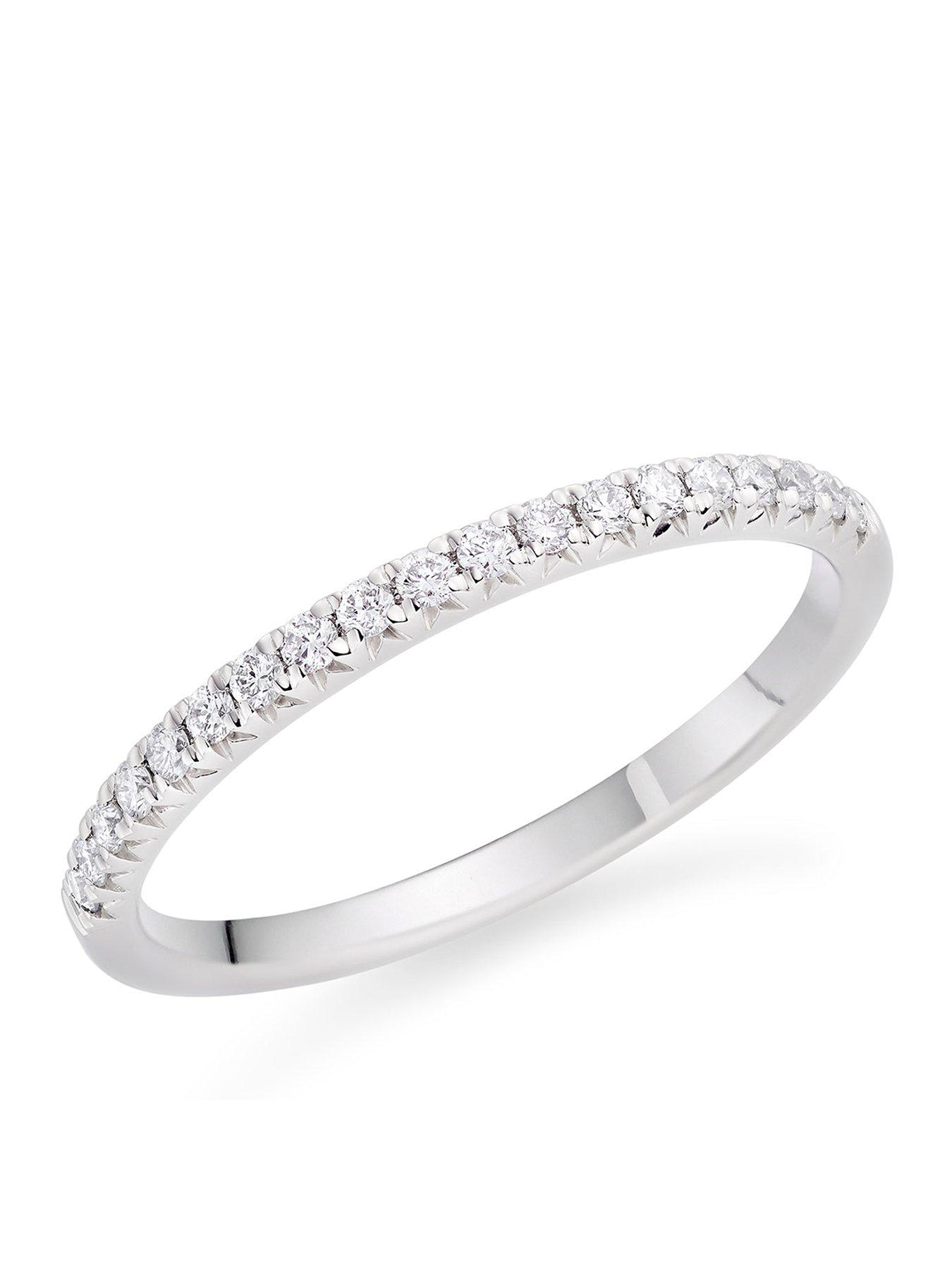Image 1 of 5 of Beaverbrooks Platinum Diamond Wedding Ring