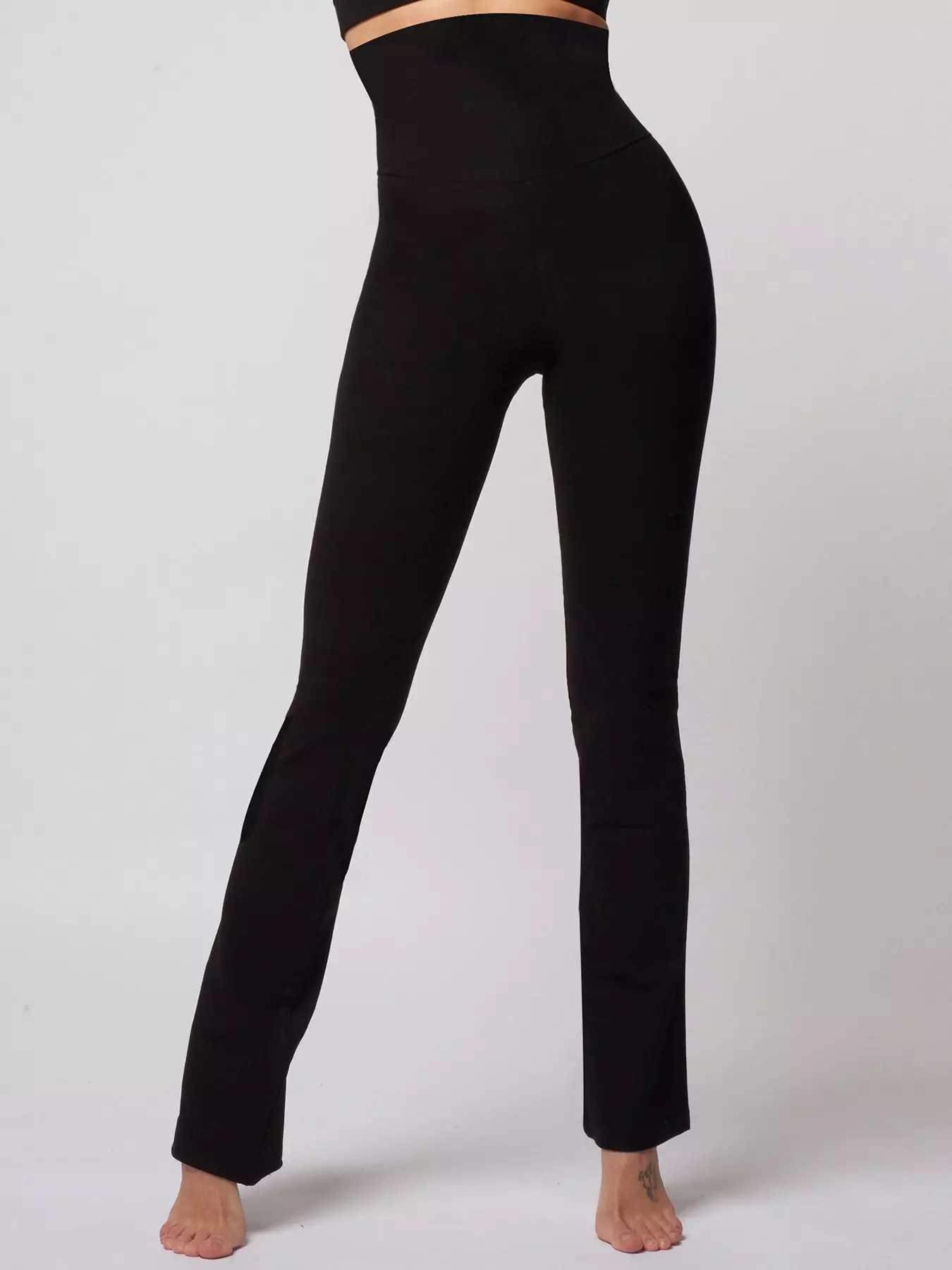 Medium Compression Waisted Leggings with Straight Skirt Black– TLC