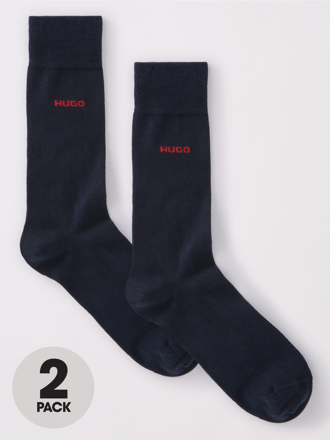 Image 1 of 2 of HUGO 2 Pack Classic Crew Socks - Navy