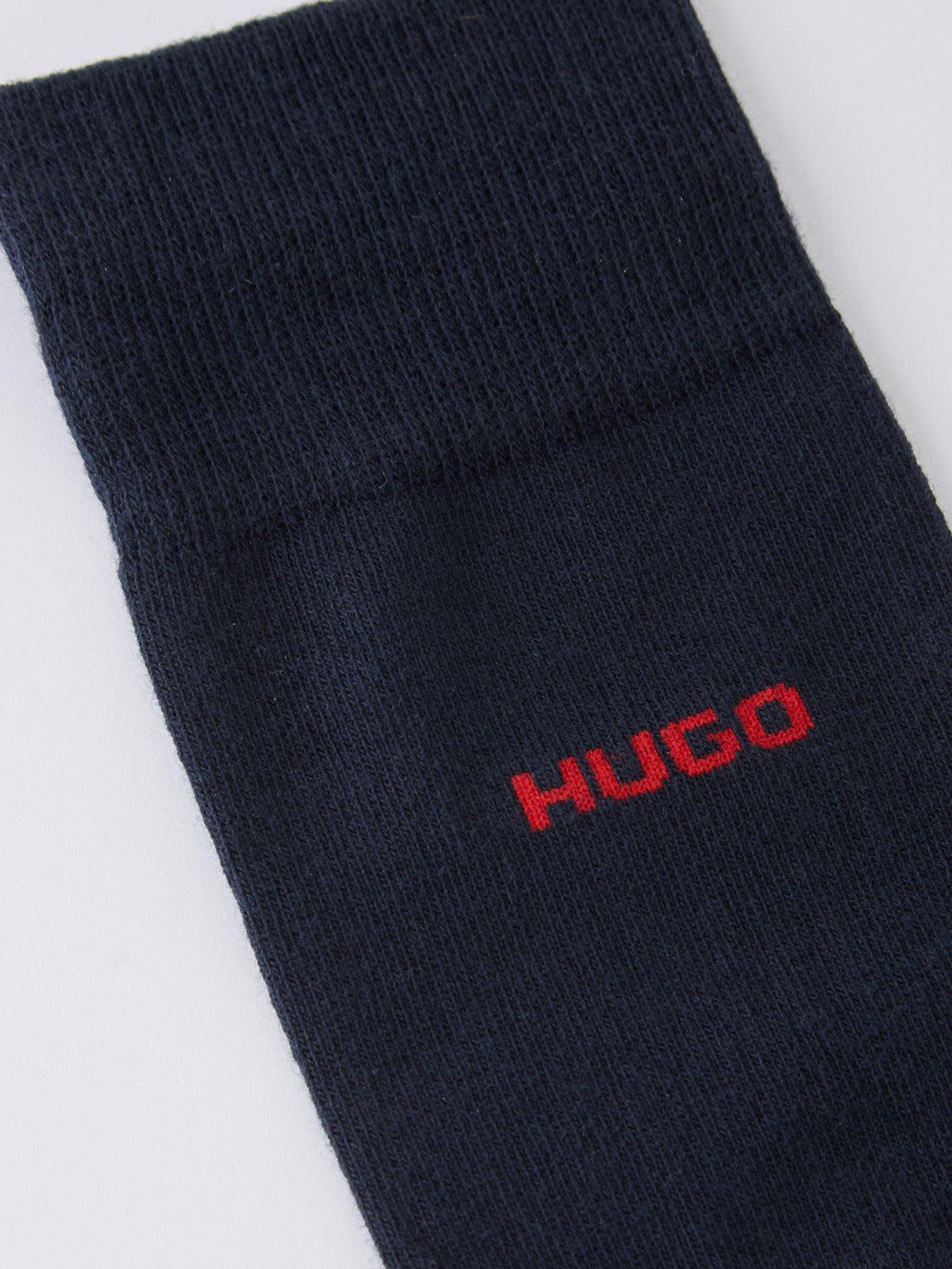 Image 2 of 2 of HUGO 2 Pack Classic Crew Socks - Navy
