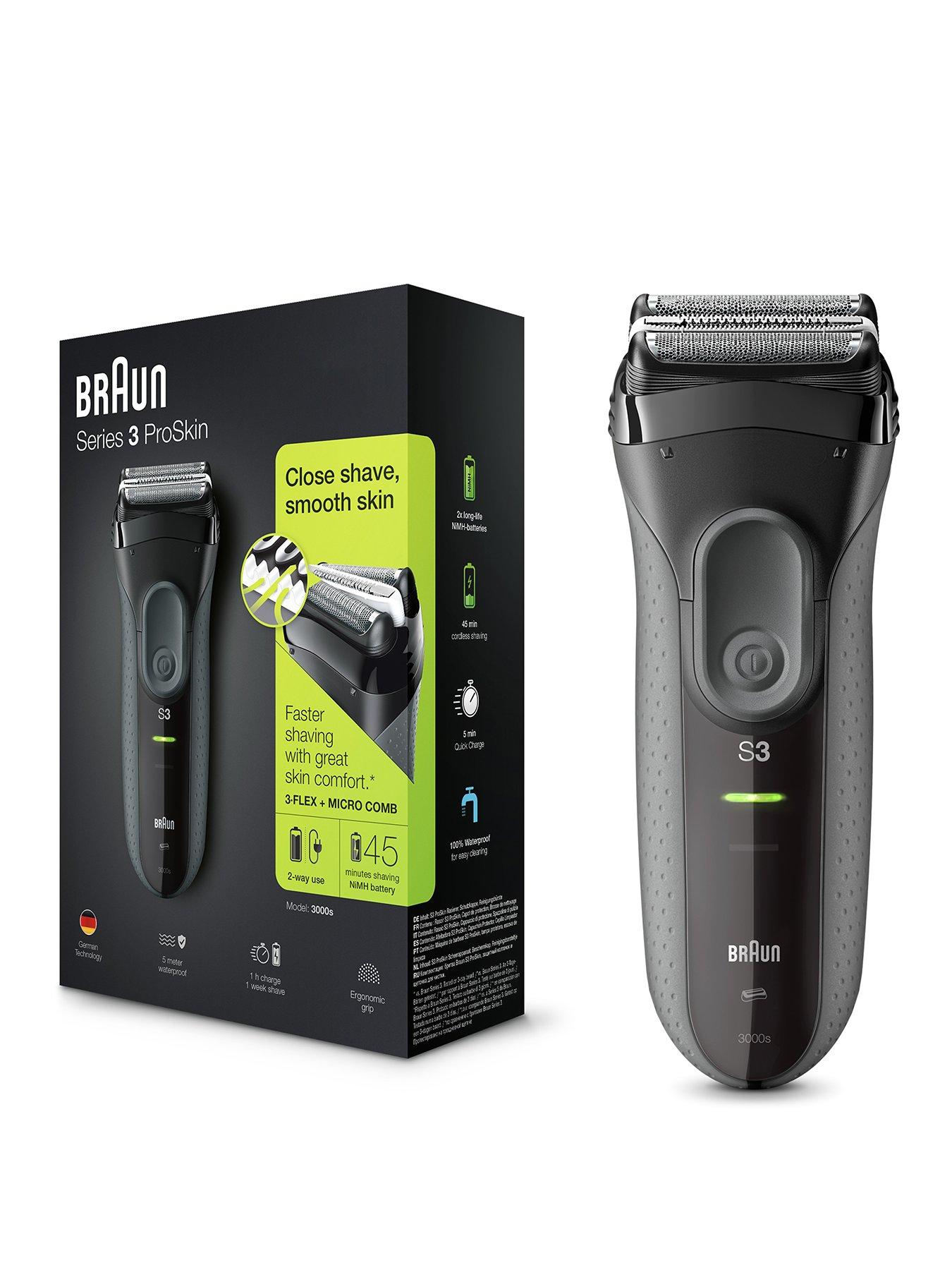 Braun Braun Series 3 ProSkin 3000s Electric Shaver, Black