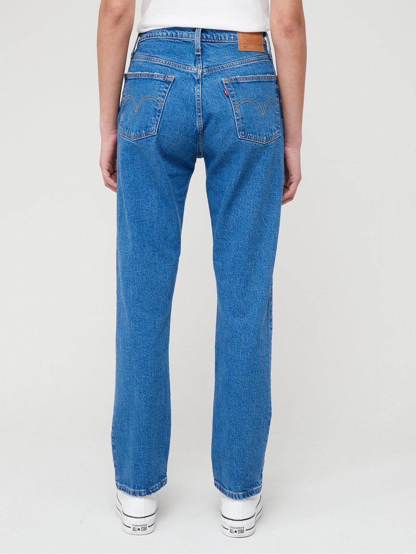 Image 2 of 4 of Levi's 501&reg;&nbsp; Crop Straight Leg Jean - Jazz Pop - Blue