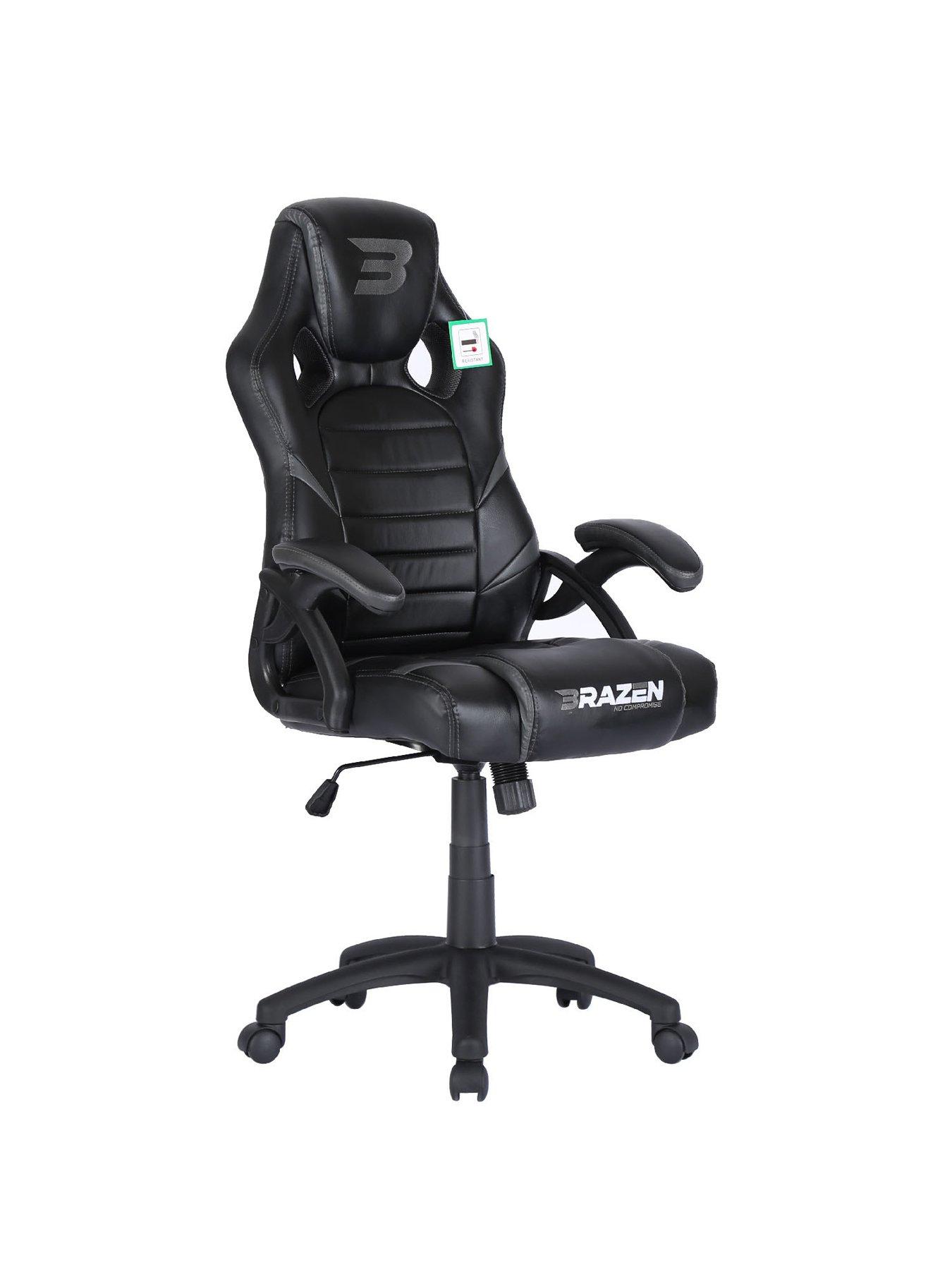 Image 2 of 5 of BraZen Puma PC Gaming&nbsp;Chair&nbsp;-&nbsp;Black and Grey