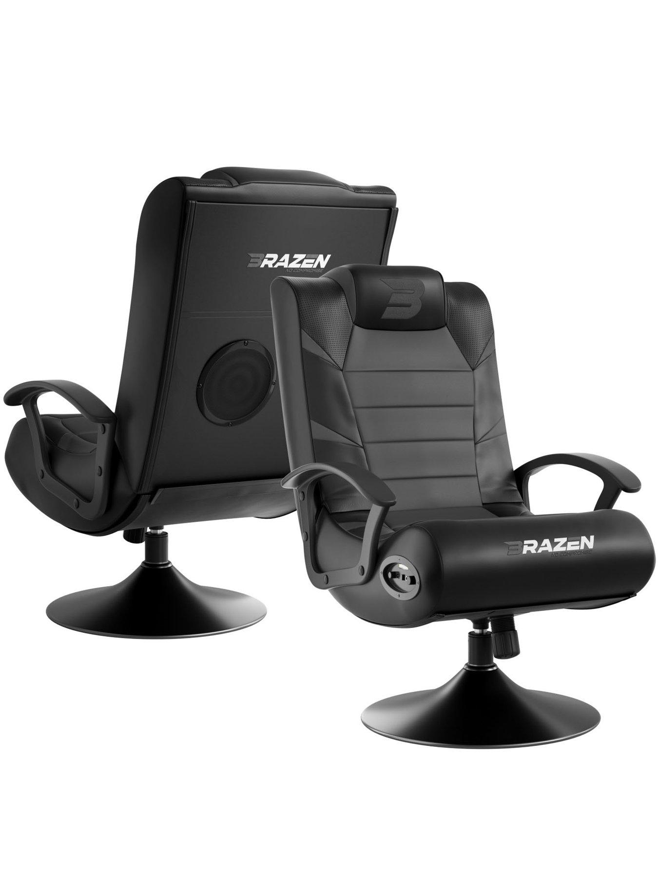 BraZen Pride 2.1 Bluetooth Junior Gaming Chair - Black and Grey