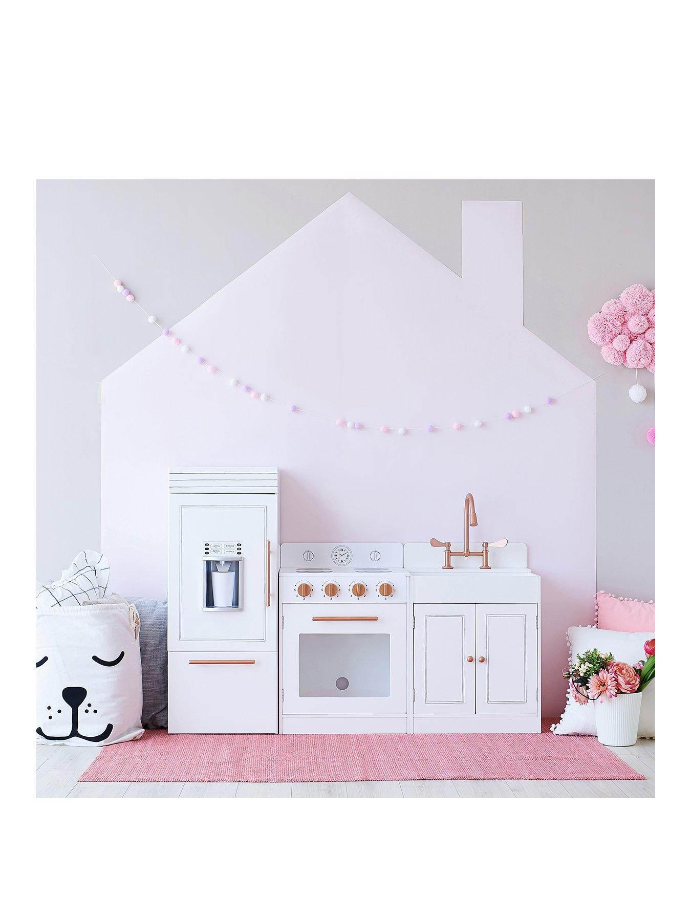 Teamson Kids Little Chef Paris Modern Play Kitchen - White / Rose Gold