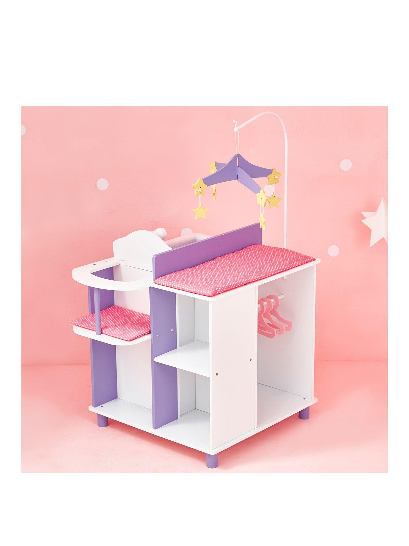 Teamson Kids Olivia's Little World - Little Princess Baby Doll Changing Station with Storage