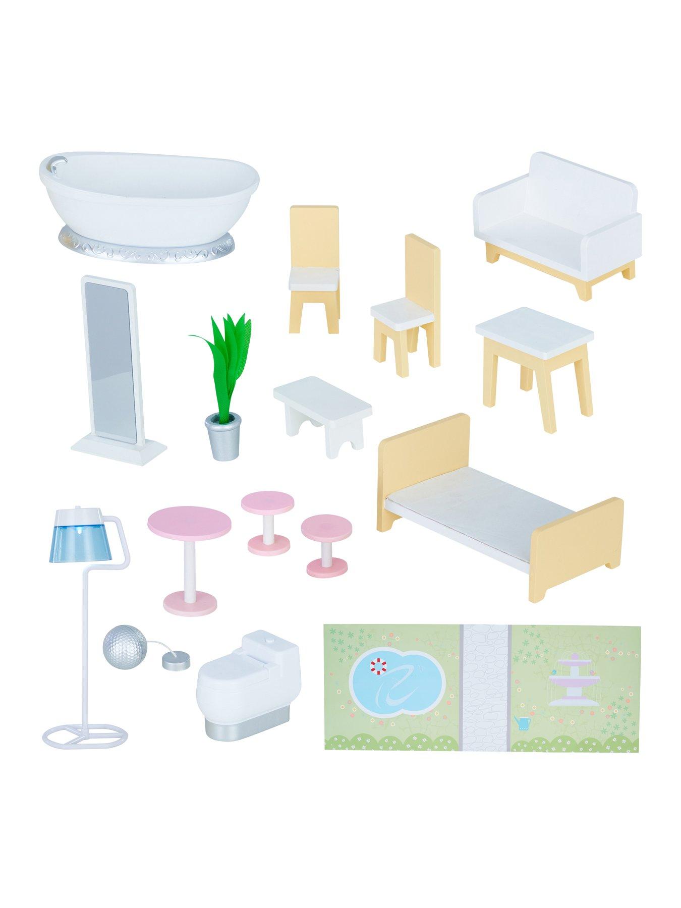 Image 6 of 7 of Teamson Kids Olivia's Little World&nbsp;- Lavender Handcrafted Grand Dollhouse and Accessories