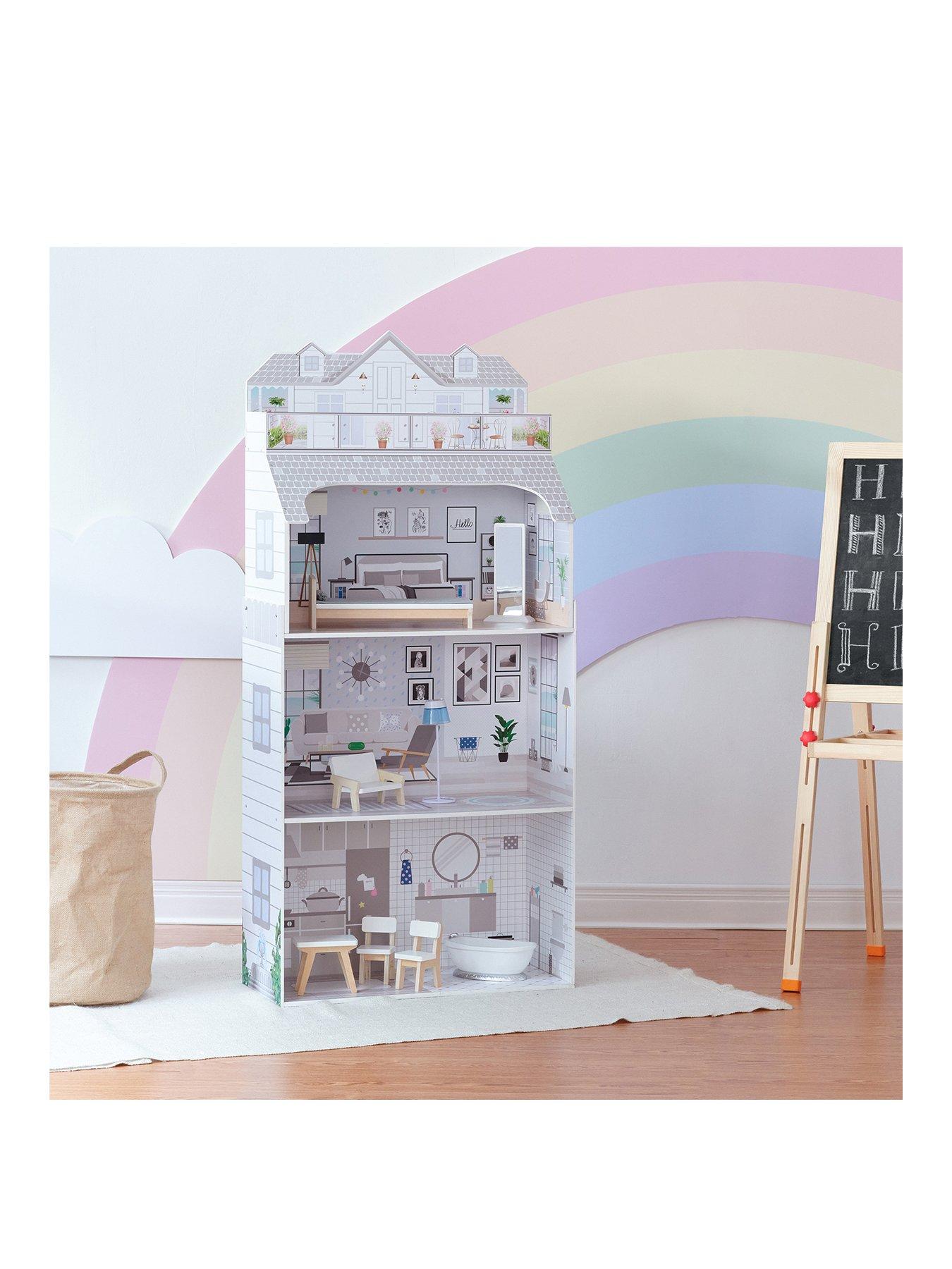 teamson-kids-olivias-little-world-3-floor-deluxe-dollhouse-withnbspaccessories-grey