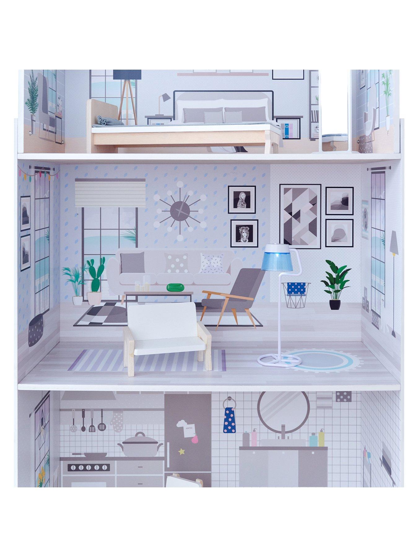 Image 5 of 7 of Teamson Kids Olivia's Little World 3-Floor Deluxe Dollhouse with&nbsp;Accessories (Grey)