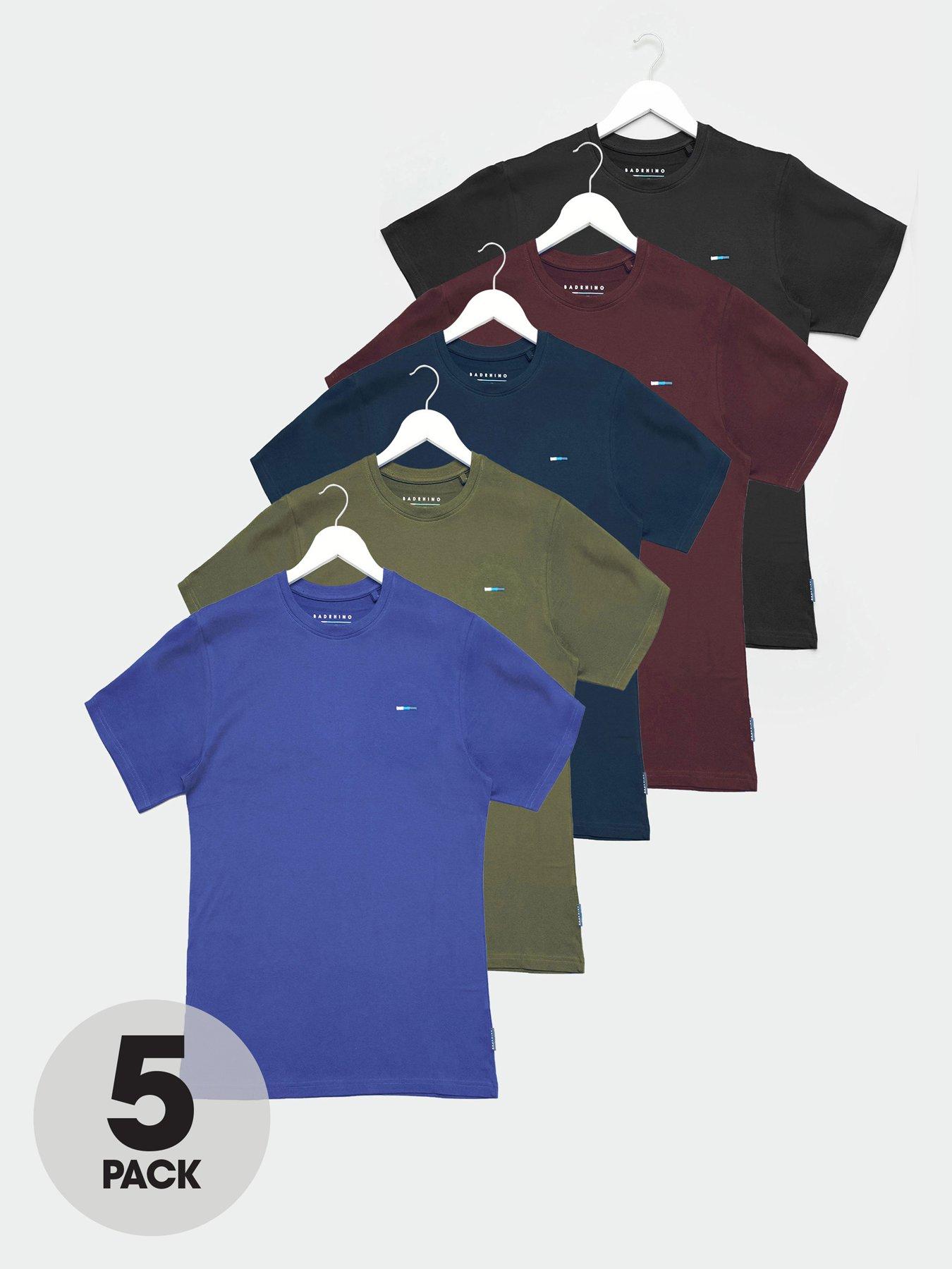 BadRhino 5 Pack Short Sleeve T-Shirt - Multi