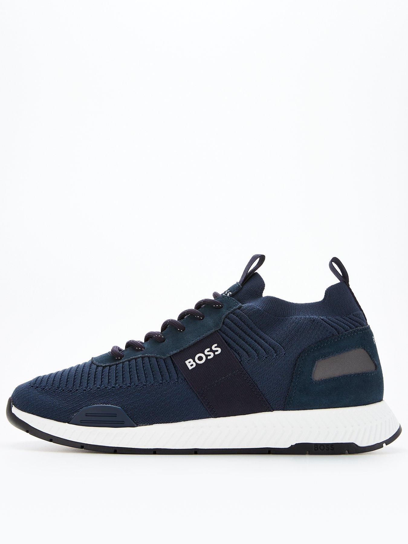 Mens navy hugo outlet boss trainers