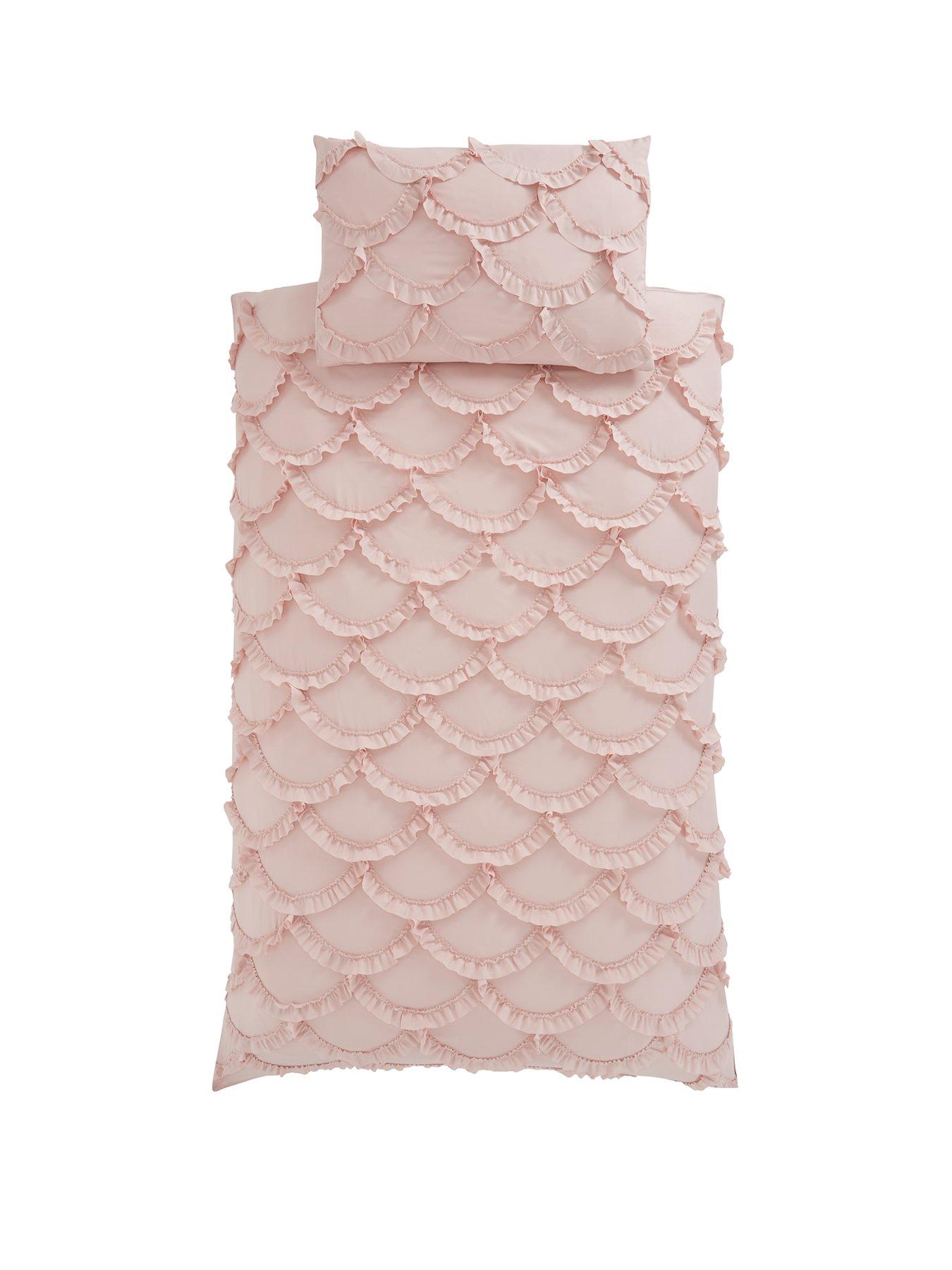 Image 2 of 4 of The Very Collection Scallop Edge Single Duvet Cover Set - Blush
