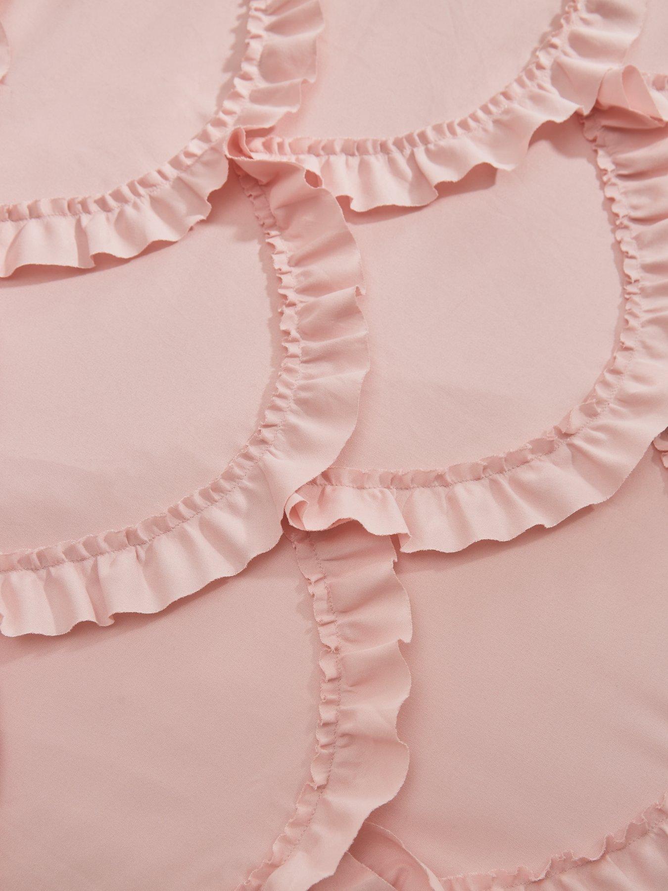Image 3 of 4 of The Very Collection Scallop Edge Single Duvet Cover Set - Blush