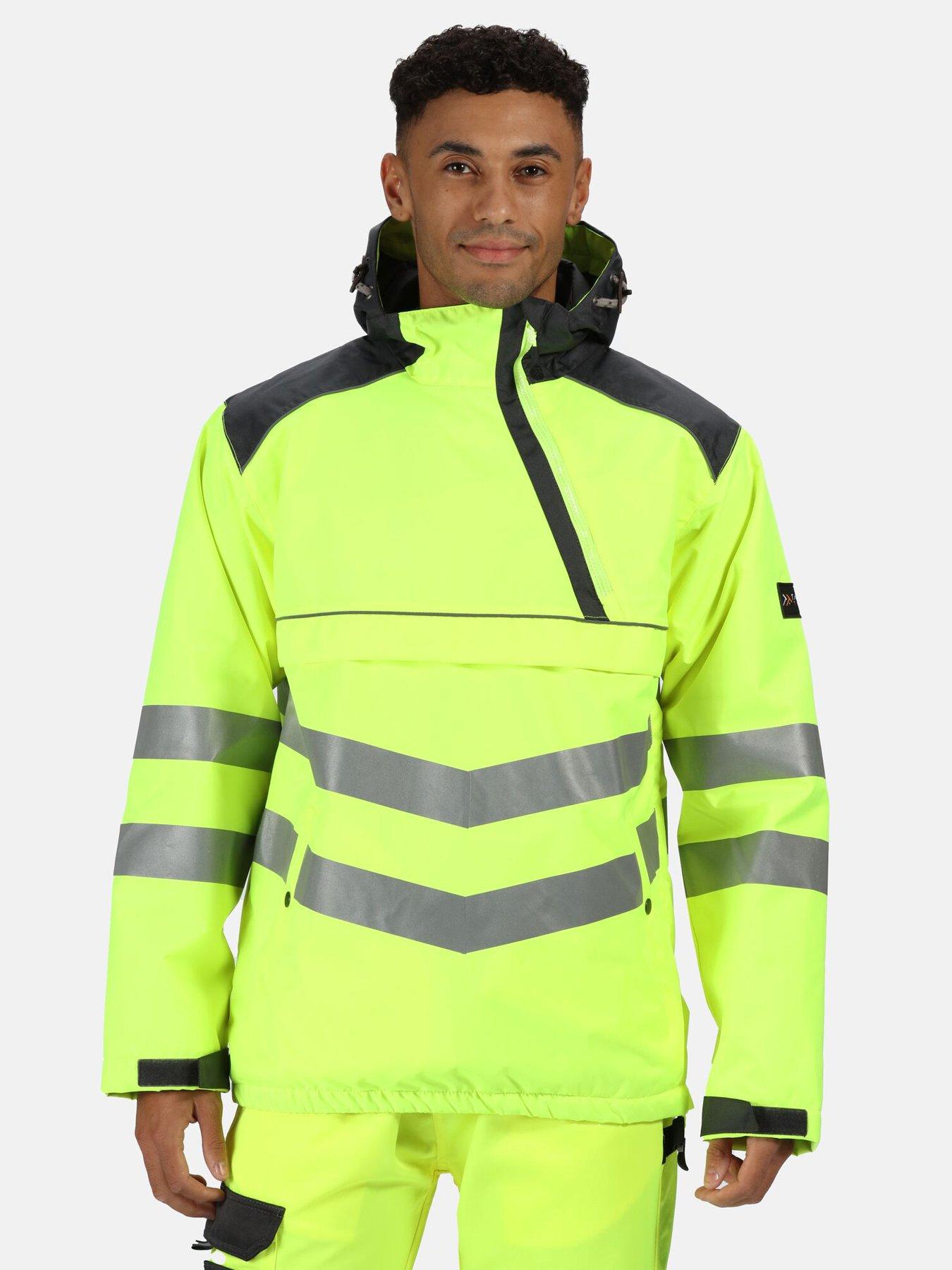 Regatta Professional Mens Hi Vis Waterproof Bomber Jacket (Yellow)
