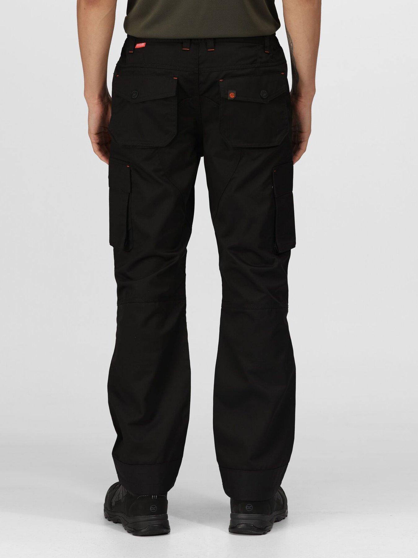 regatta-professional-workwear-heroic-cargo-trousers-blackstillFront