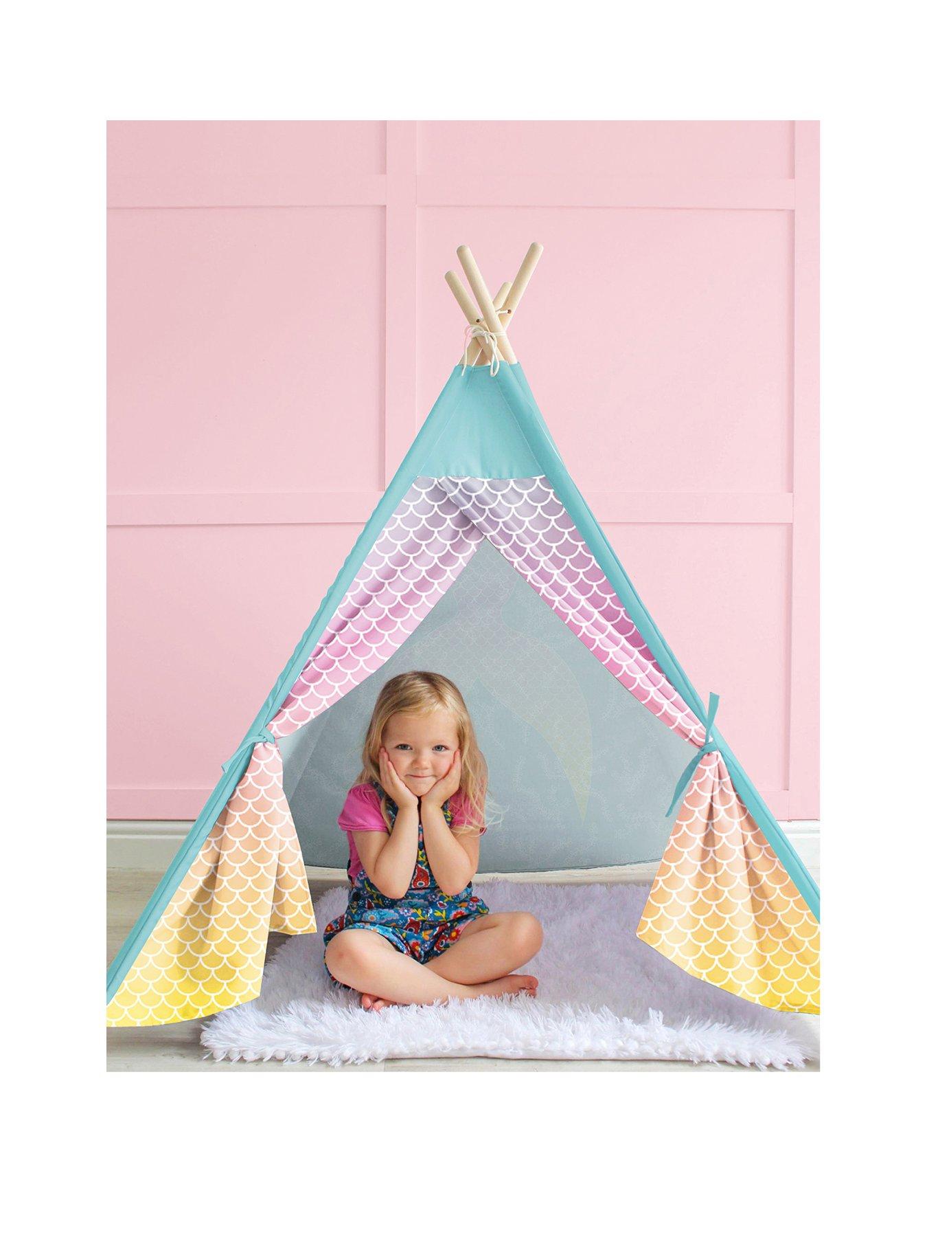 Image 1 of 6 of rucomfy Kids Teepee Play Tent - Mermaid Tail