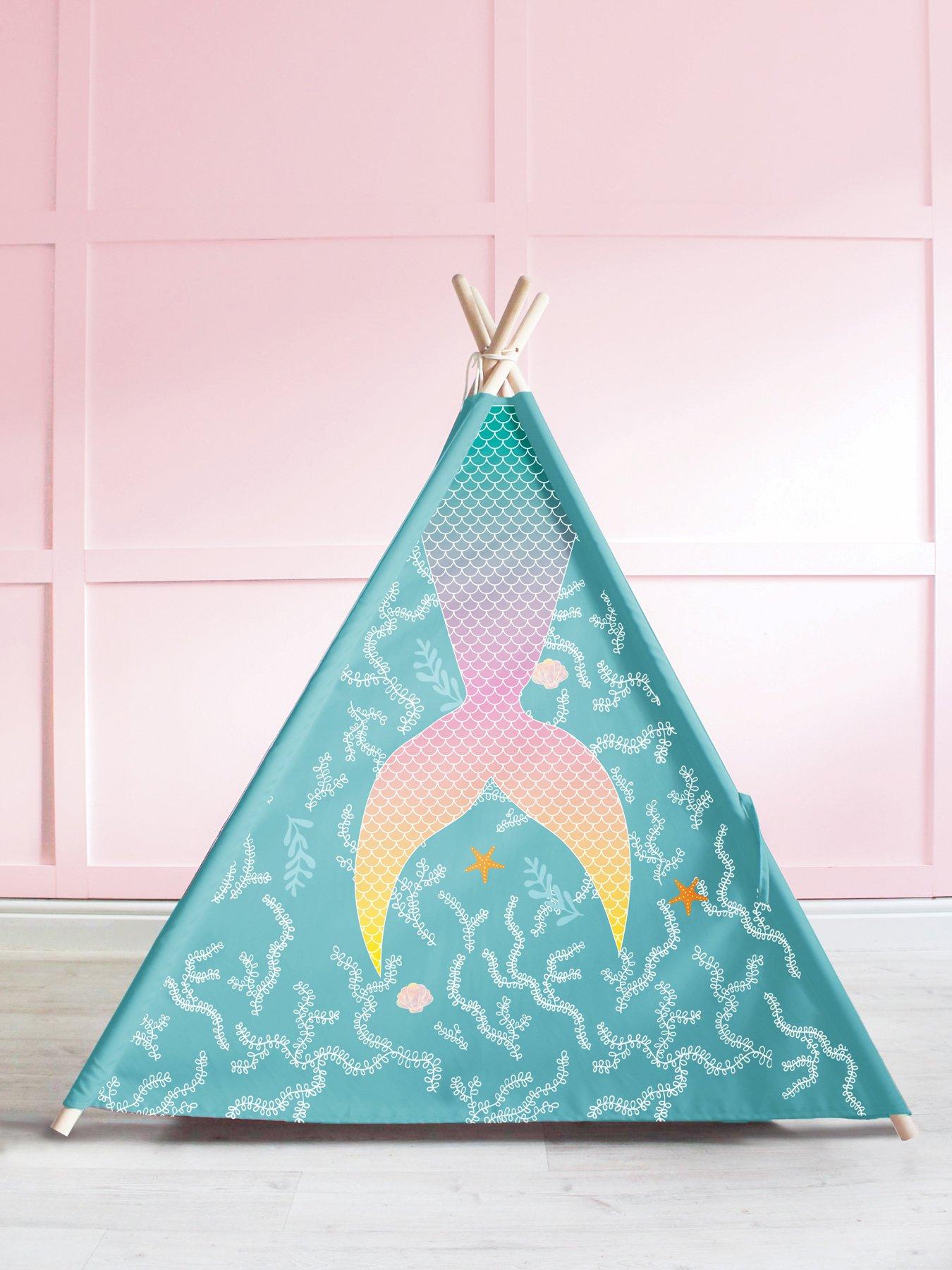 Image 3 of 6 of rucomfy Kids Teepee Play Tent - Mermaid Tail
