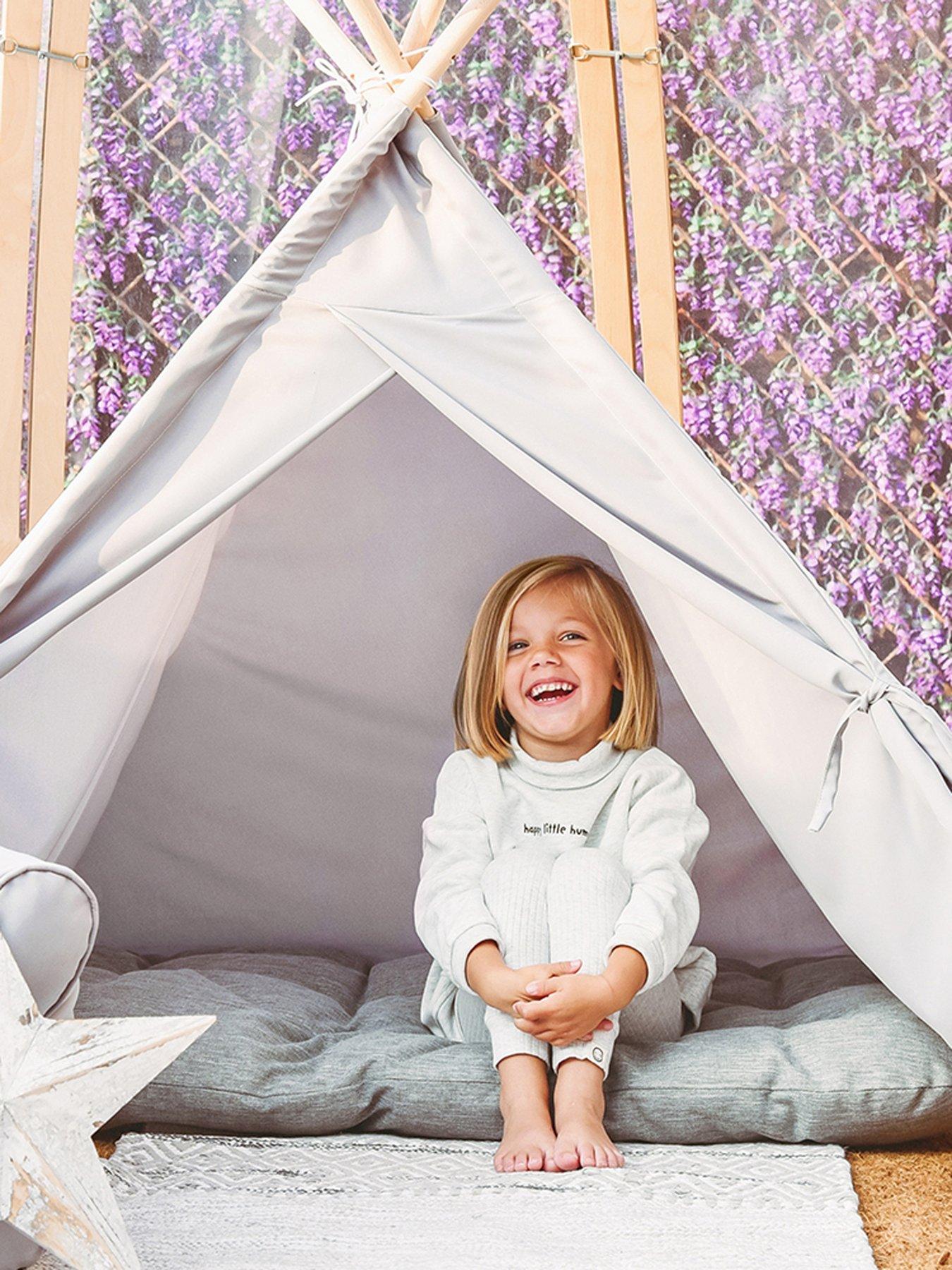Image 1 of 5 of rucomfy Kids Teepee Play Tent - Grey