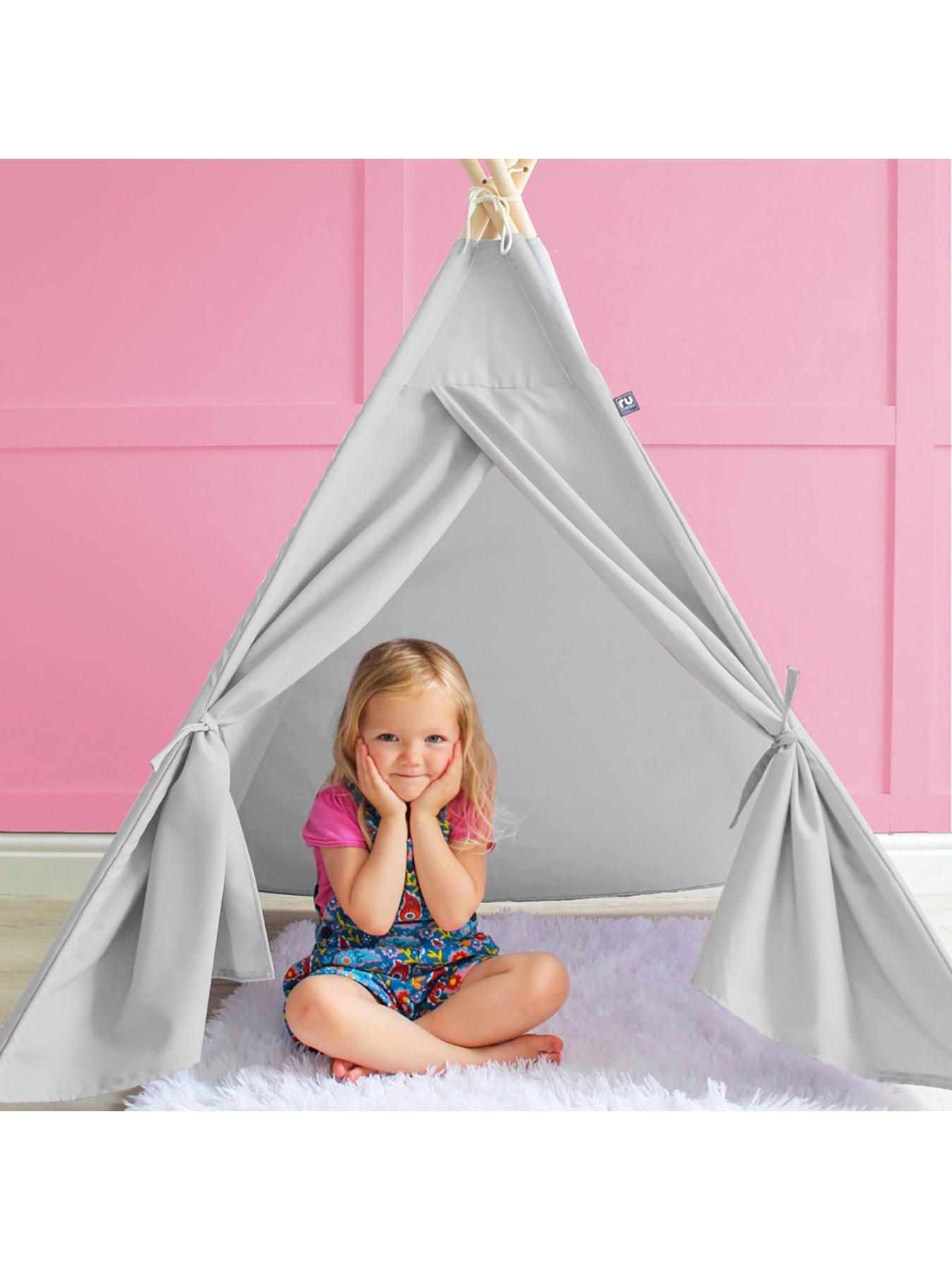 Image 5 of 5 of rucomfy Kids Teepee Play Tent - Grey