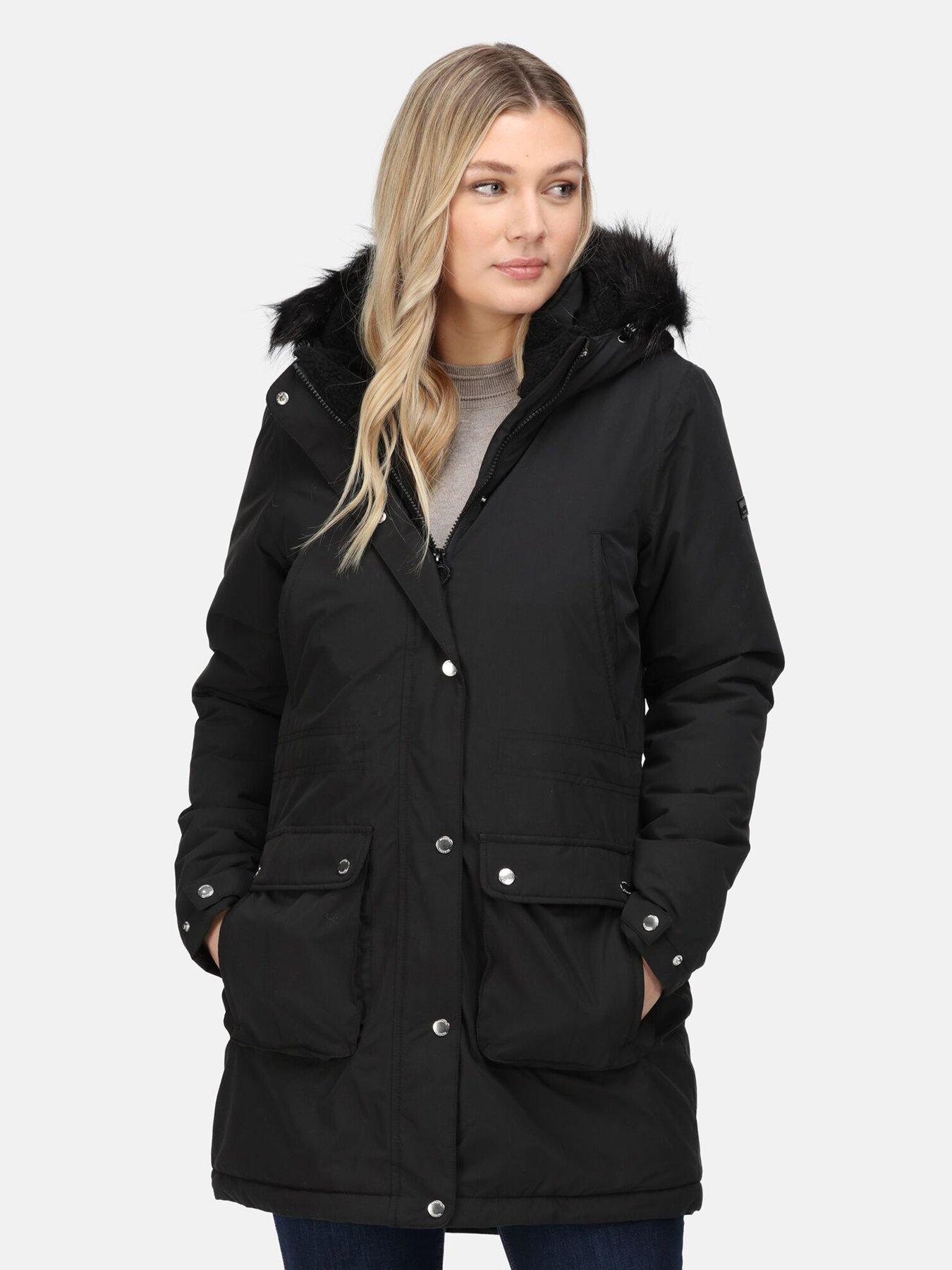 Voltera Waterproof Insulated Heated Parka Jacket Black