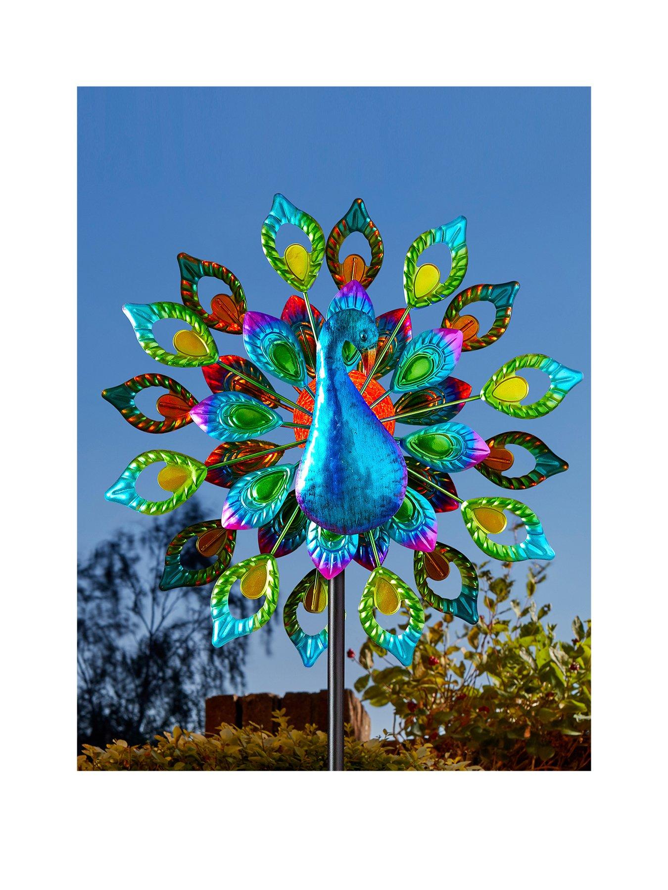 Image 1 of 3 of Smart Solar Peacock Wind Spinner