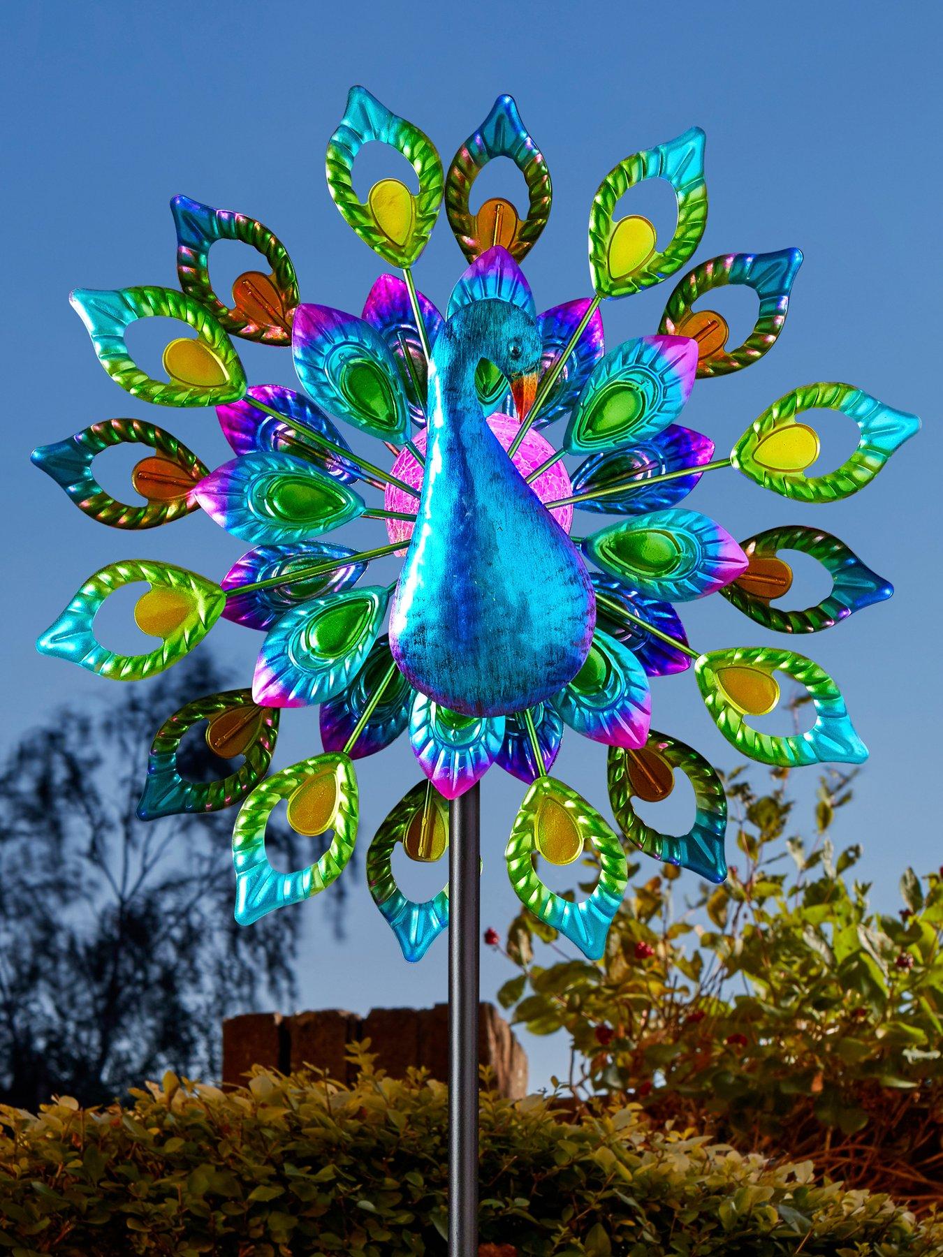 Image 2 of 3 of Smart Solar Peacock Wind Spinner
