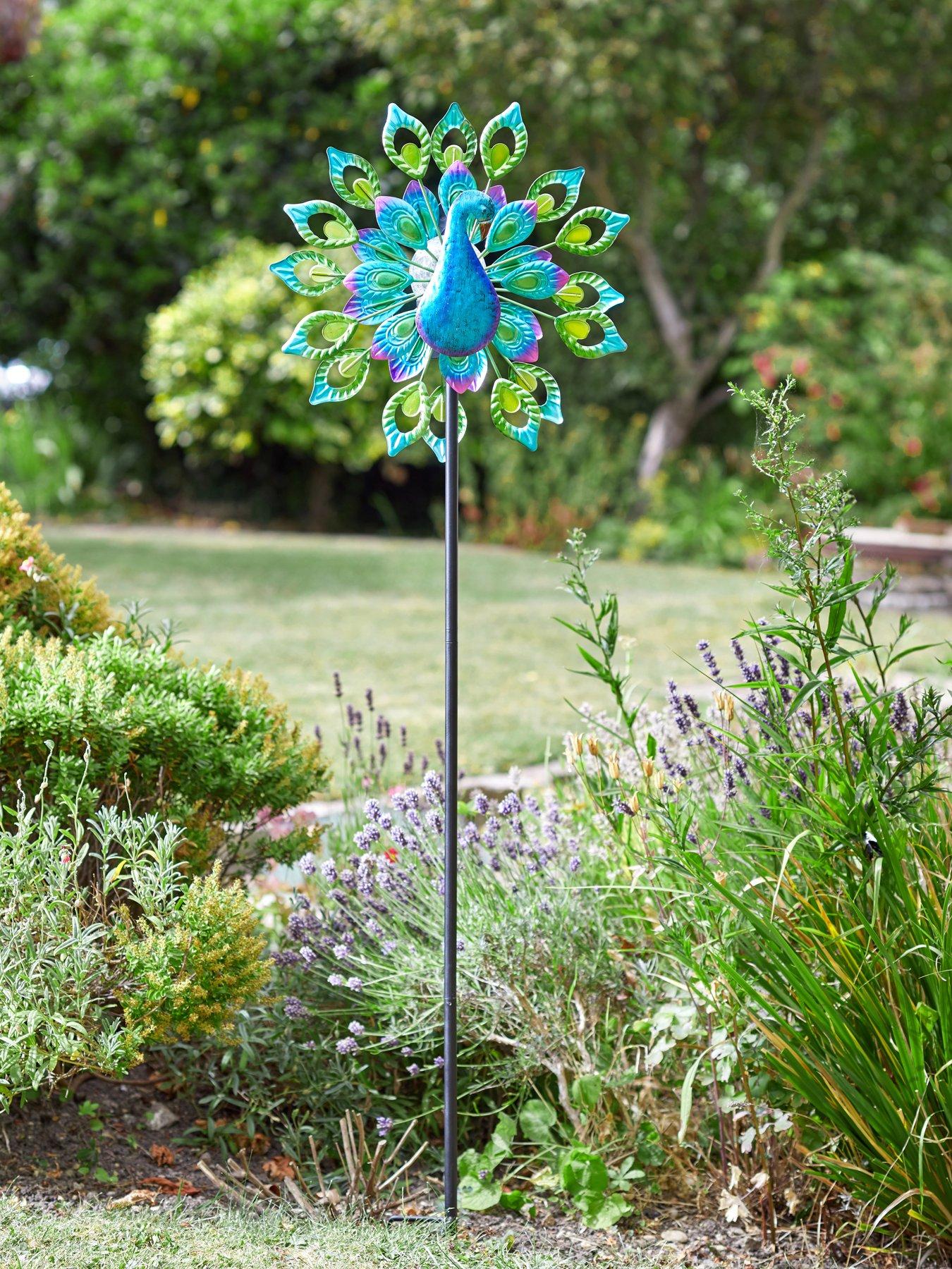 Image 3 of 3 of Smart Solar Peacock Wind Spinner