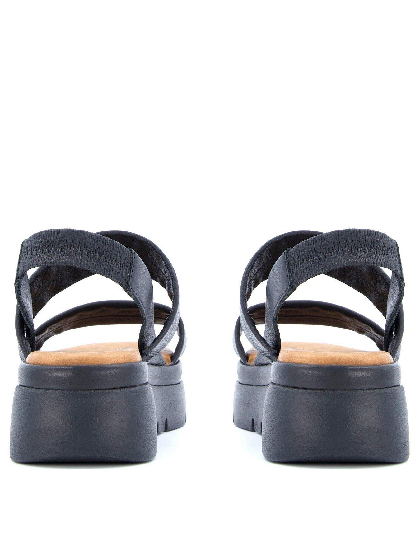 Dune London Location Leather Soft Volume Memory Foam Sandal