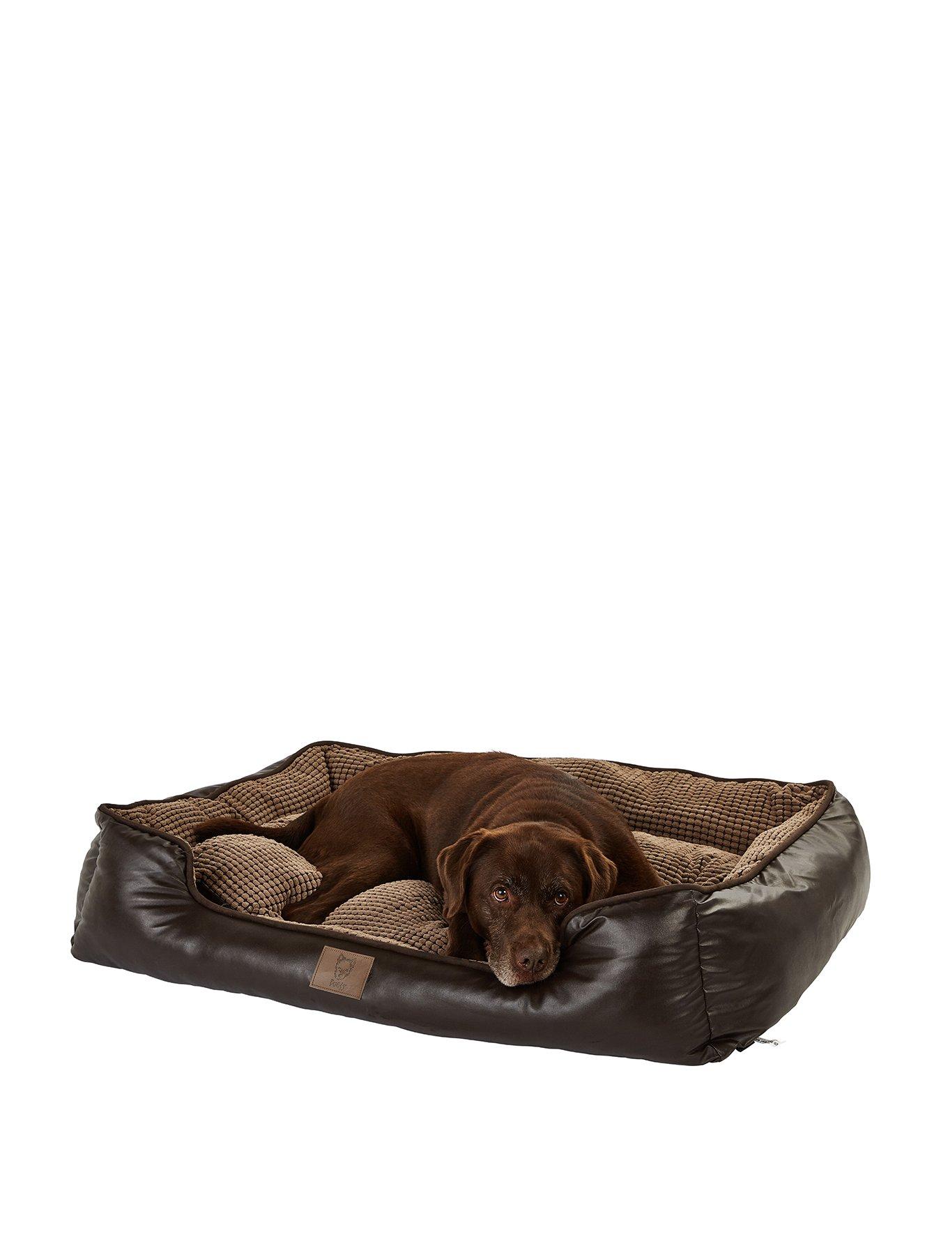 bunty-tuscan-faux-leather-pet-bed-brown