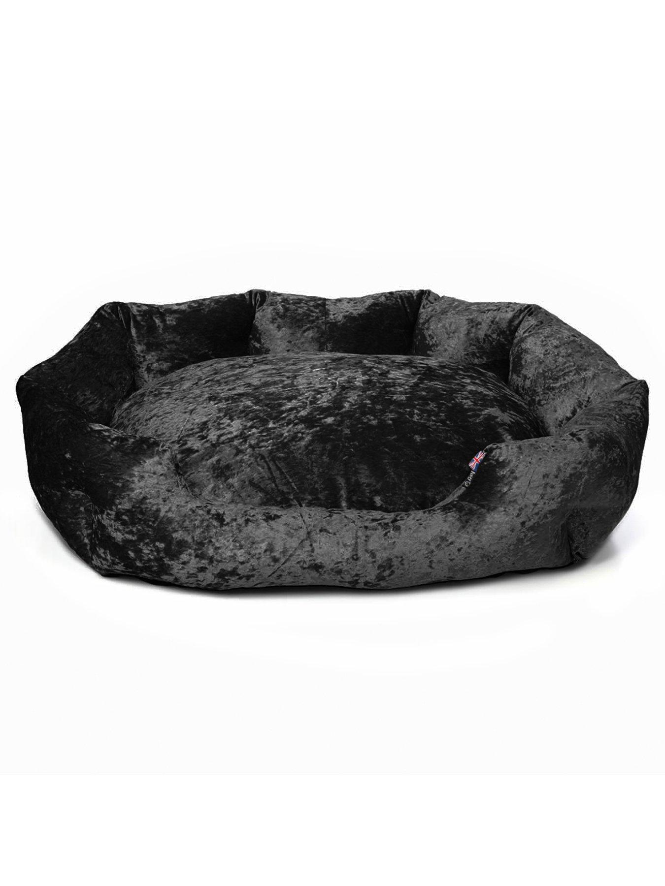 Crushed velvet cat store bed