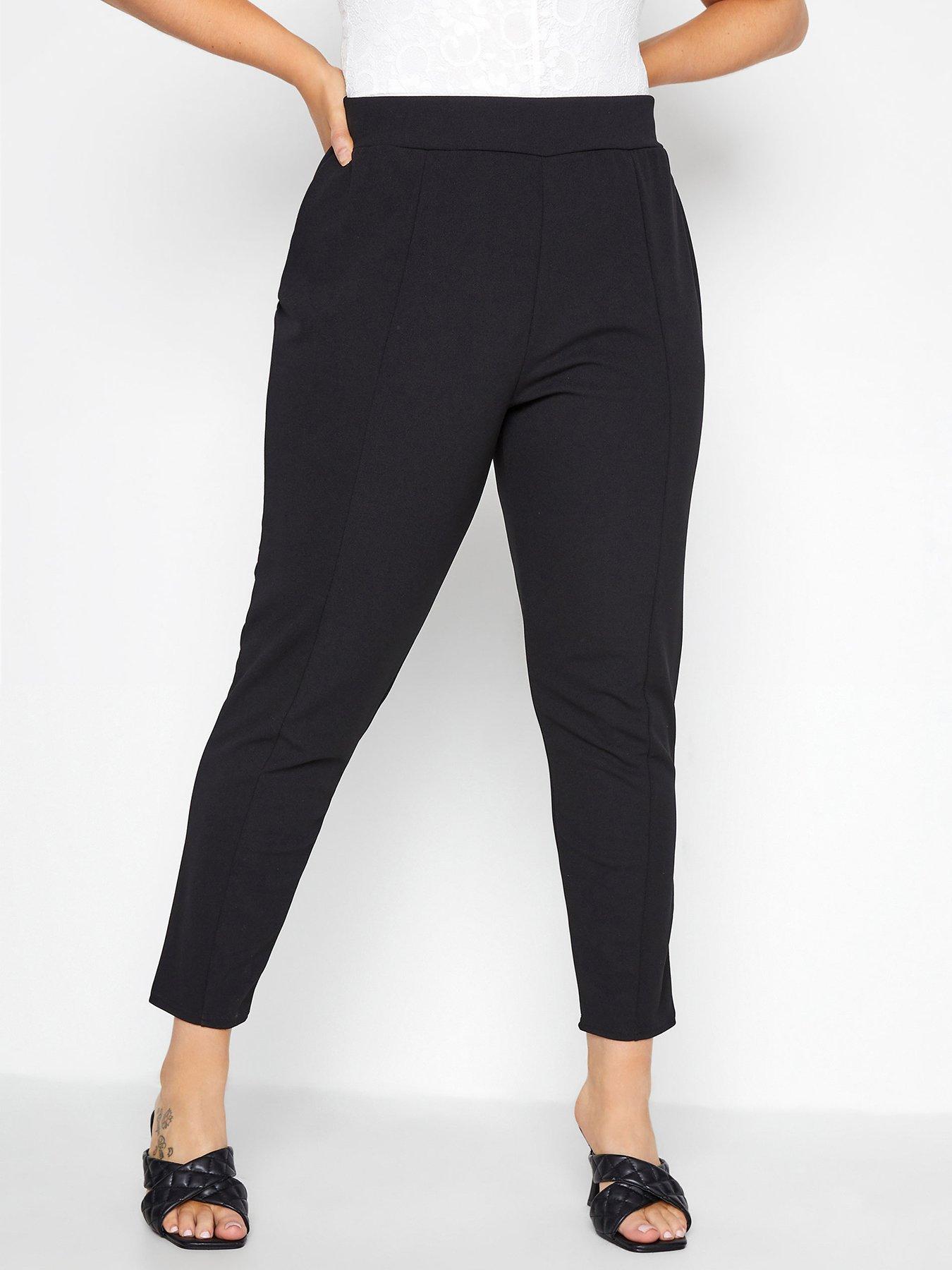 yours-front-seam-tapered-trouser-blackfront