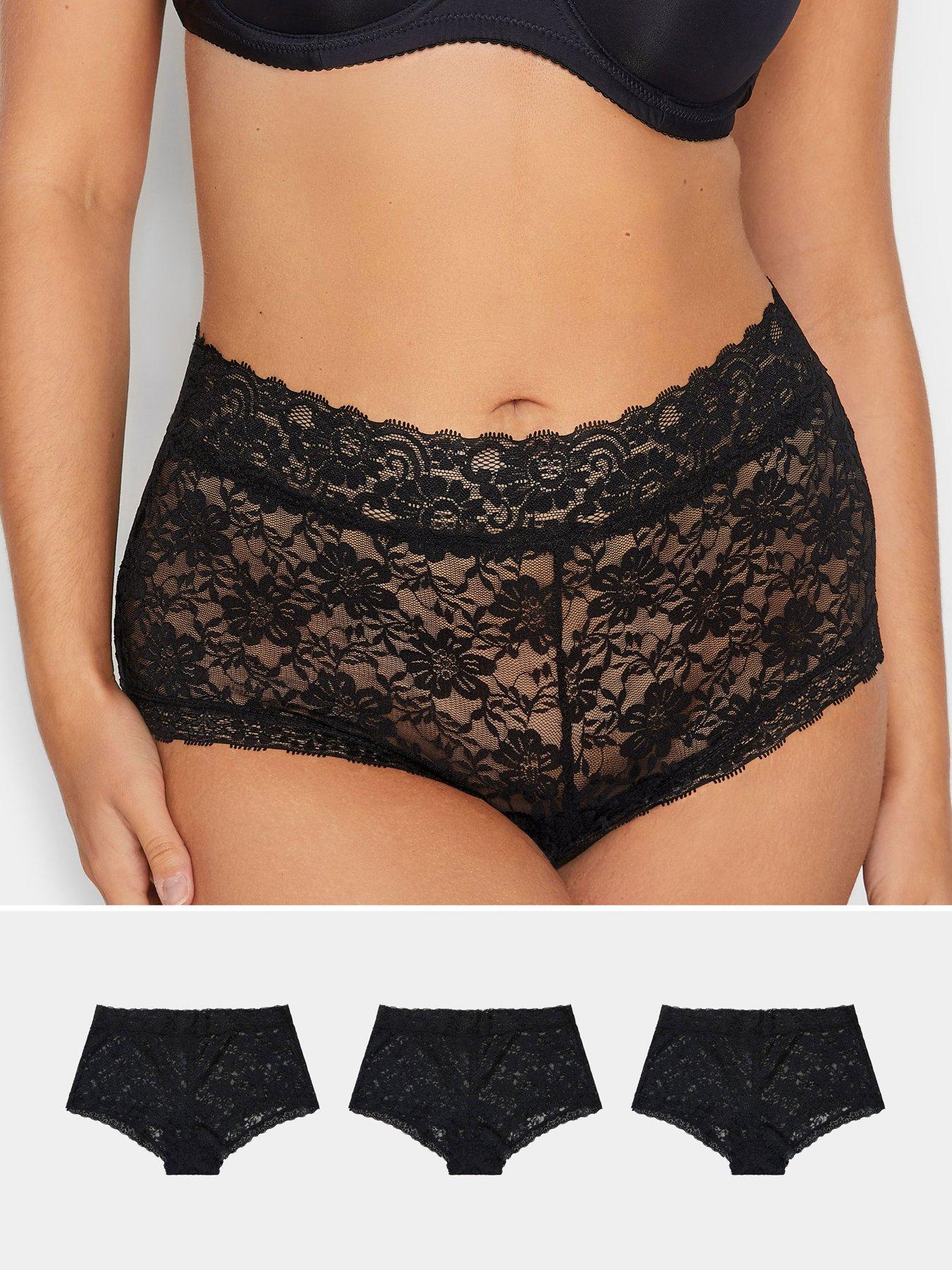 Seamless Briefs With Scalloped or Lace Waistband Detail - 3-Pack $22