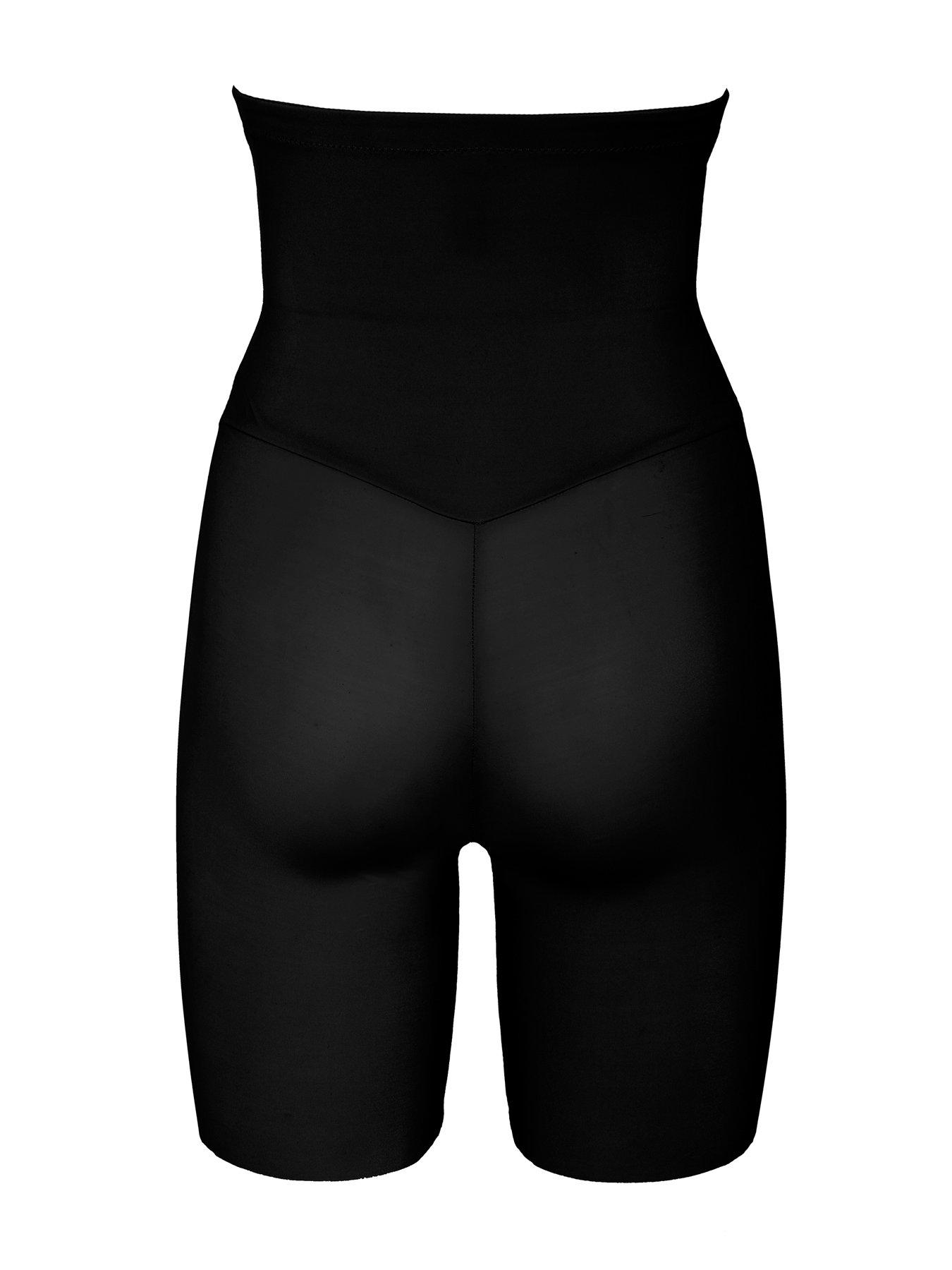 Image 3 of 3 of Maidenform Firm Foundations Hi Waist Thigh Slimmer - Black
