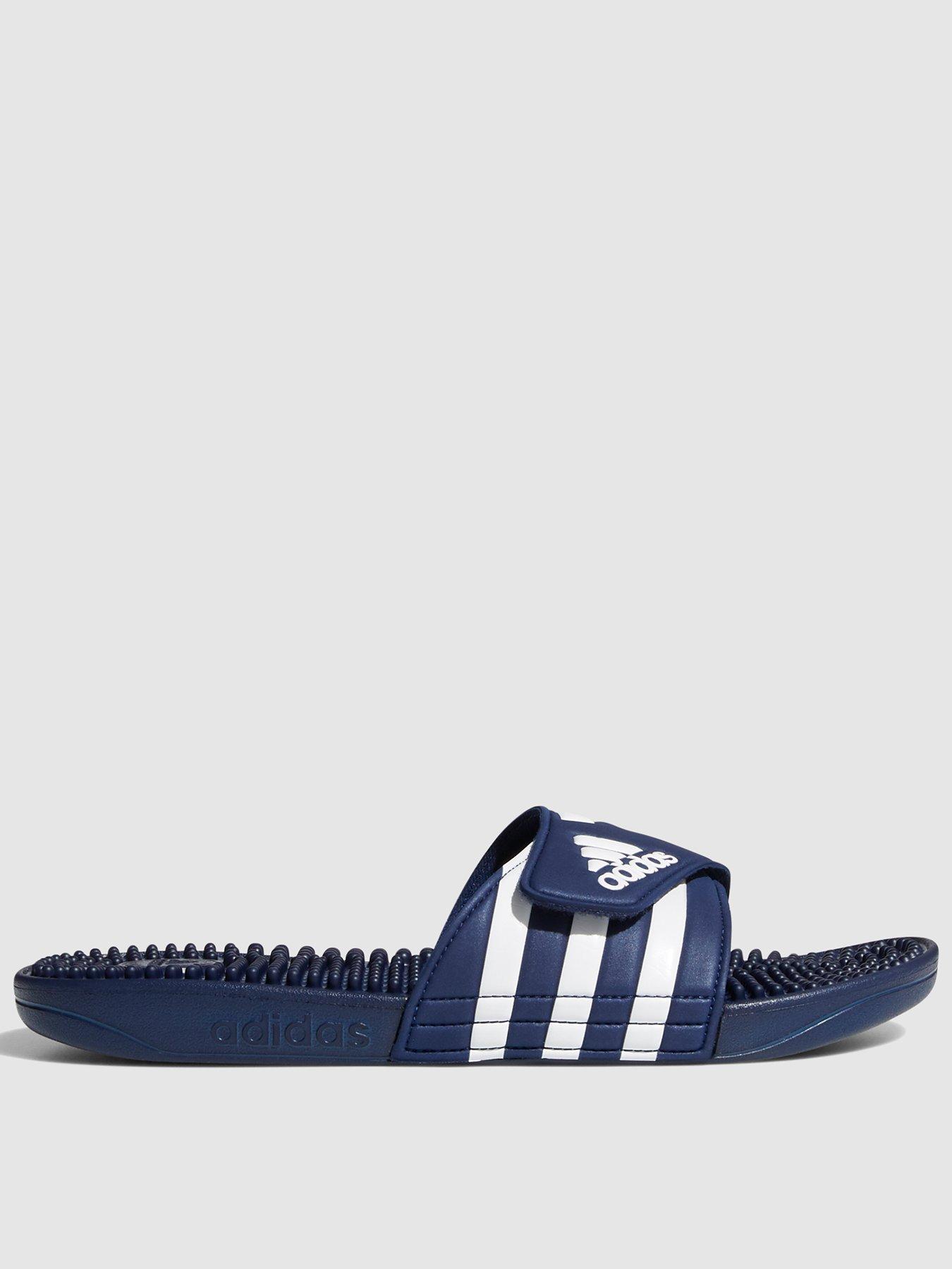 adidas Adissage Sliders - Blue/White